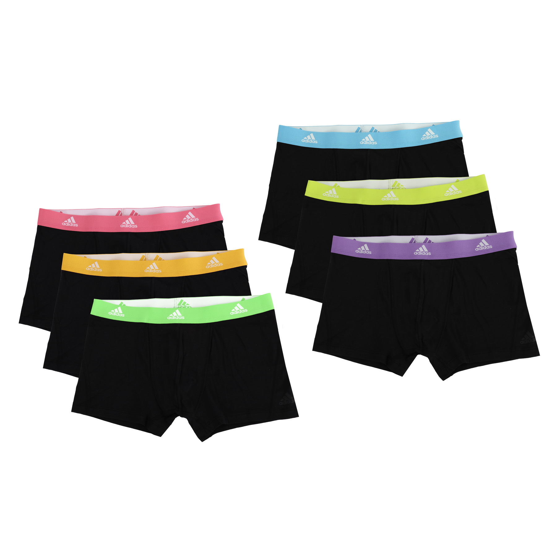 adidas Sports Underwear Active Flex Cotton Trunk Men - 6 Pack - 078-black