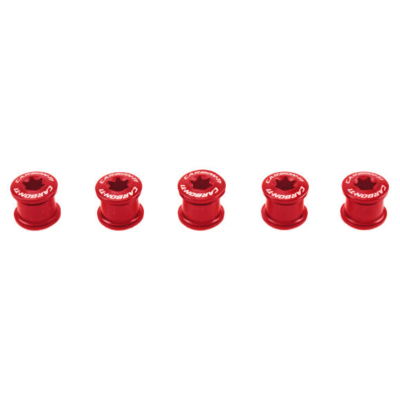 Carbon-Ti X-Fix BCD 107 Комплект из 2 крепежных болтов для кольца цепи - красный