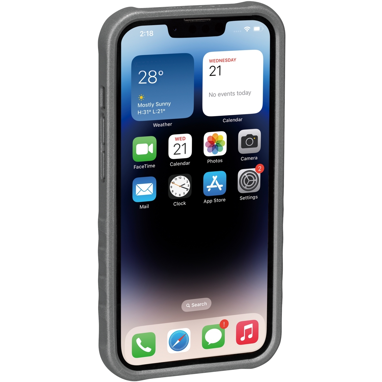 Produktbild von Topeak Ridecase für Apple iPhone 14 Smartphone-Hülle - schwarz/grau