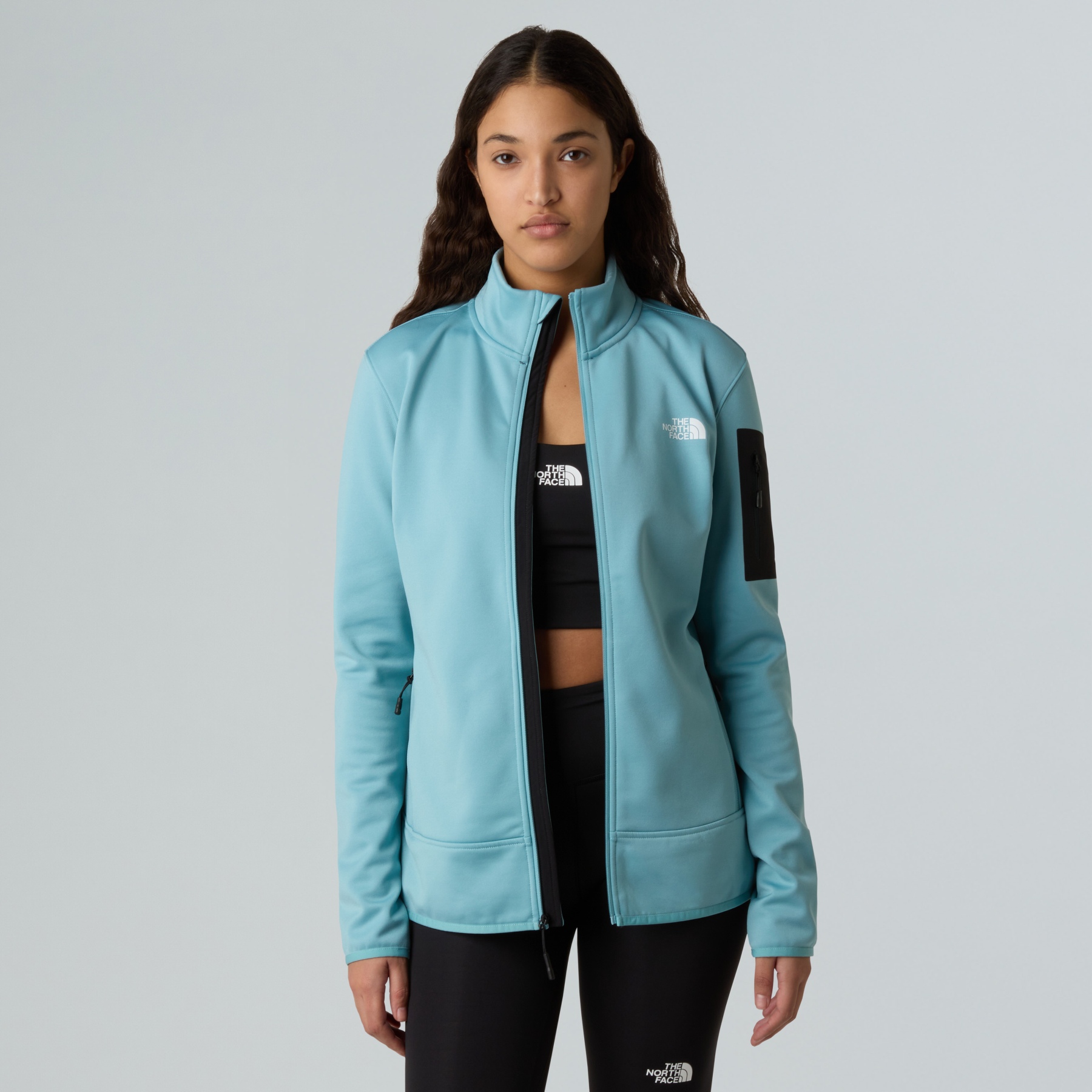 Fleece Jacket Women's Light Blue North Face Jacket The North