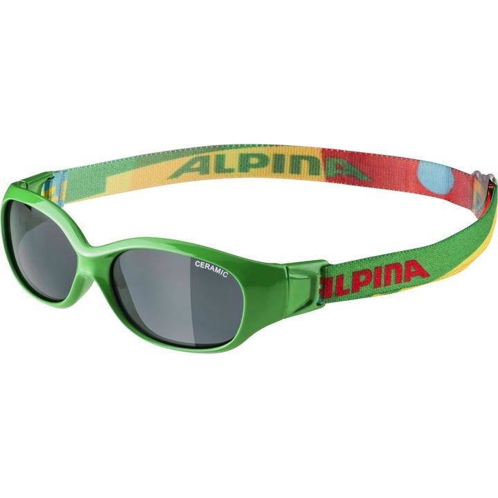 Productfoto van Alpina Sports Flexxy Kids Glasses - green-puzzle / CeramiC black mirror
