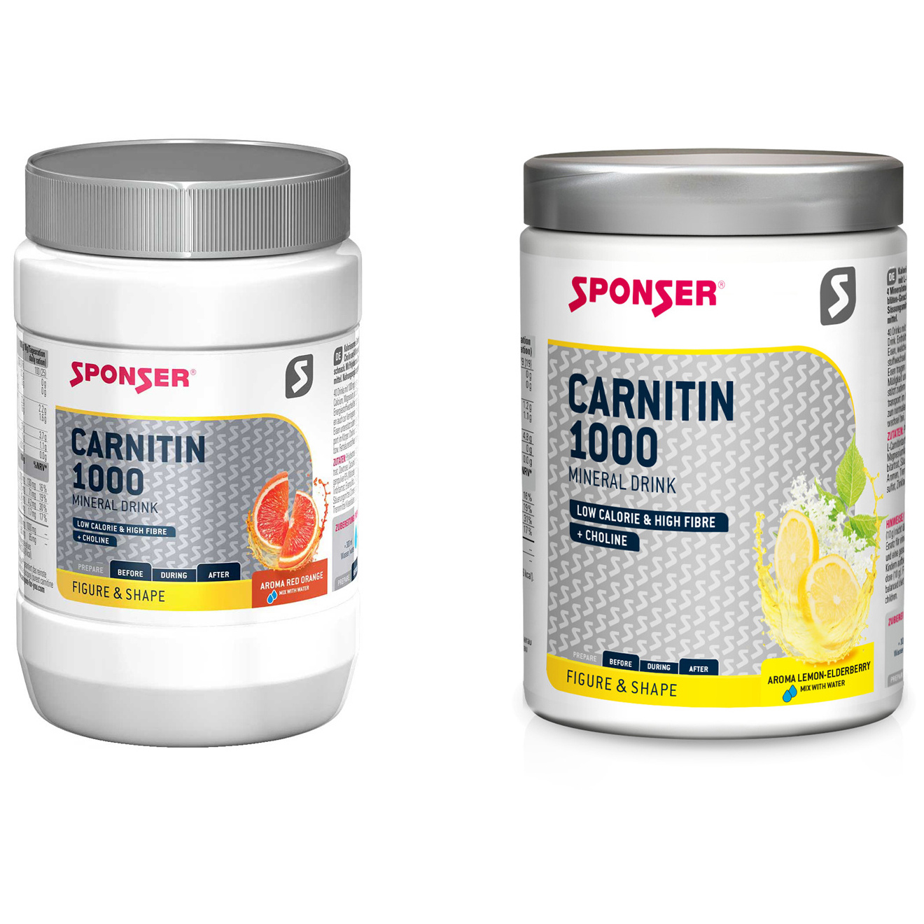Bild von SPONSER Carnitin 1000 Mineral Drink - Elektrolyt-Getränkepulver - 400g