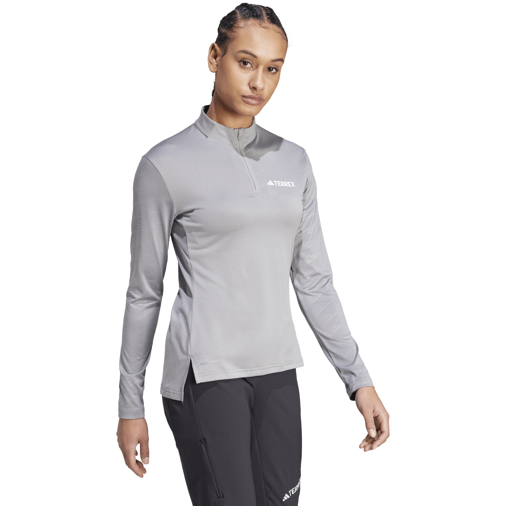 Adidas grey long sleeve top online