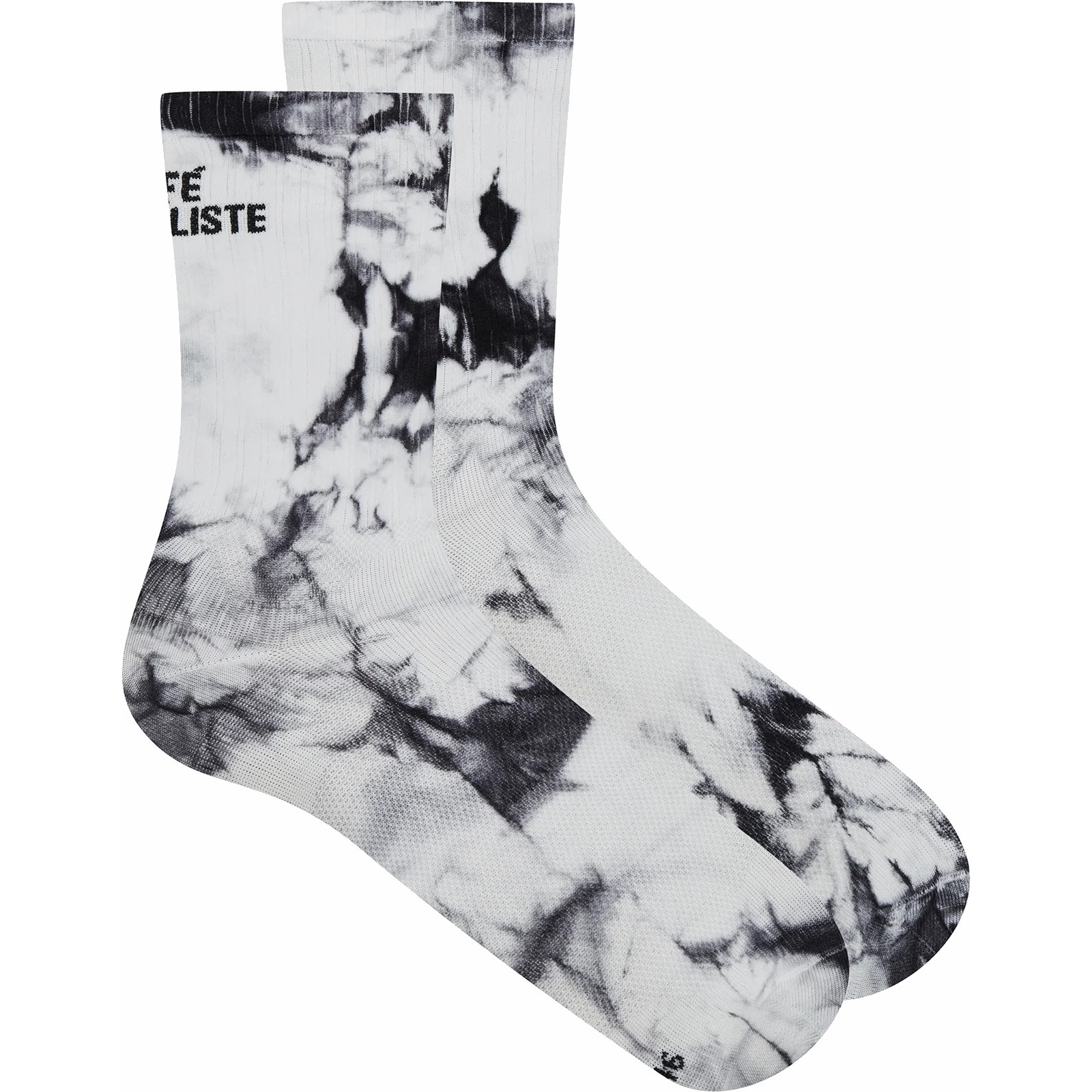 Носки Caf du Cycliste Tie Dye, черно-белые