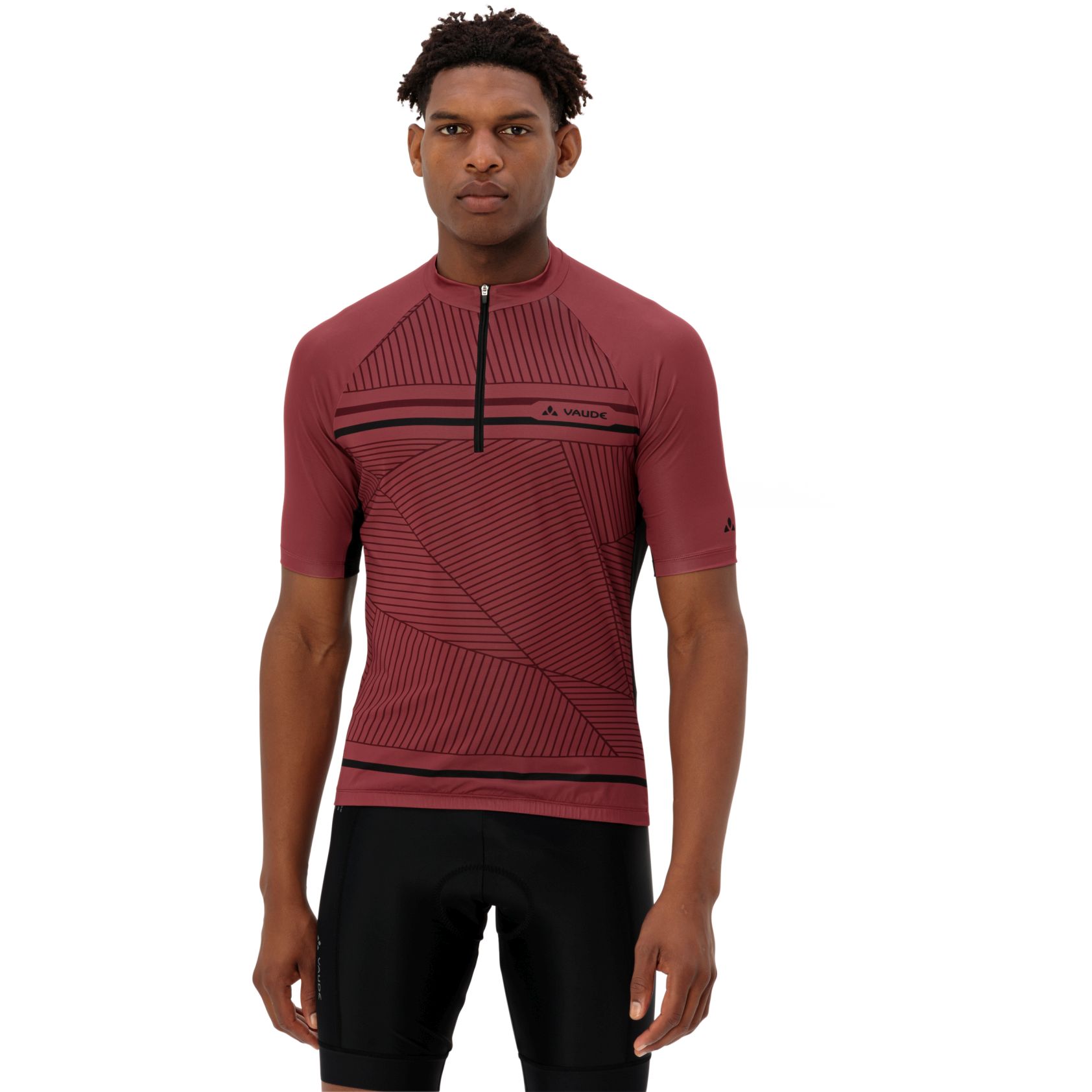 Productfoto van Vaude Posta Half Zip LE II Fietsshirt met Korte Mouwen Heren - redeva