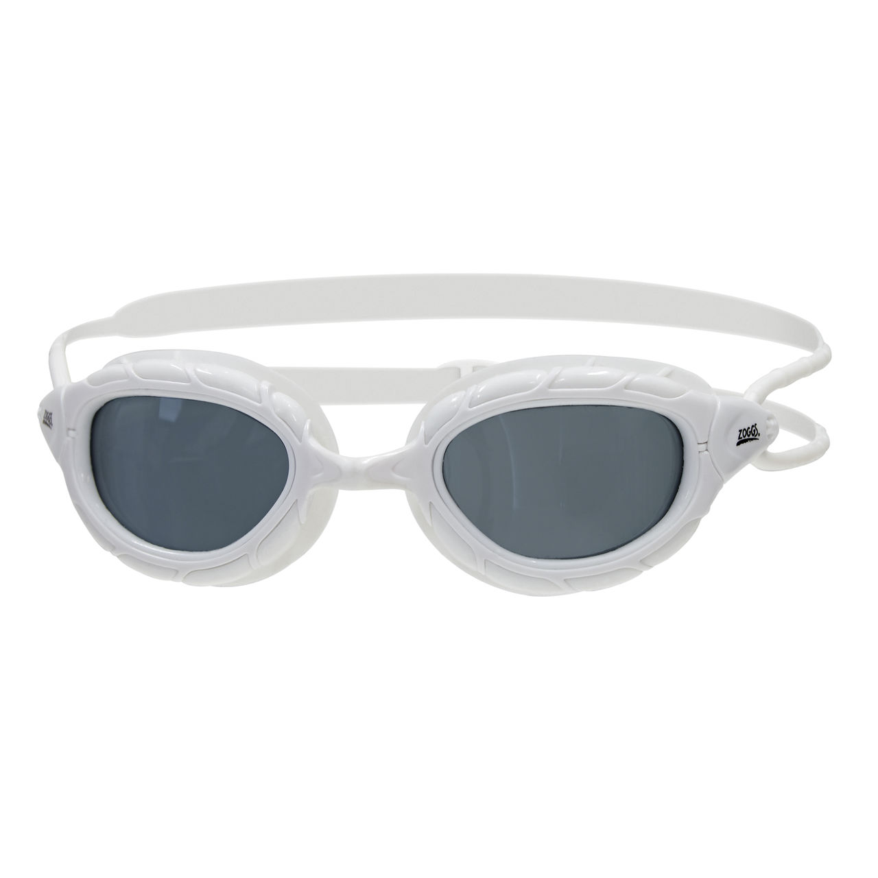 Produktbild von Zoggs Predator Schwimmbrille - Getönte Gläser: Smoke - Small Fit - Weiß/Weiß