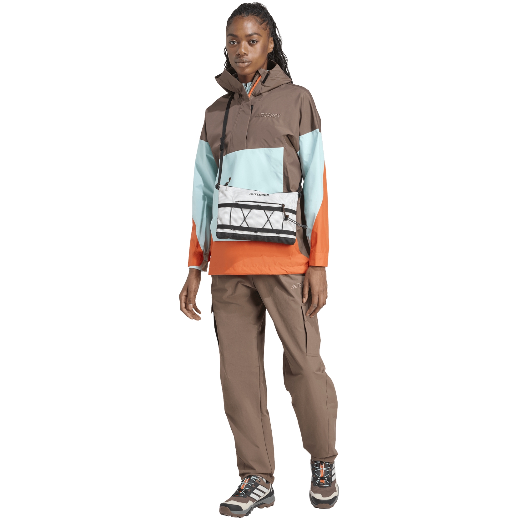 adidas TERREX Xploric 2.5L Climaproof Anorak Women - earth strata