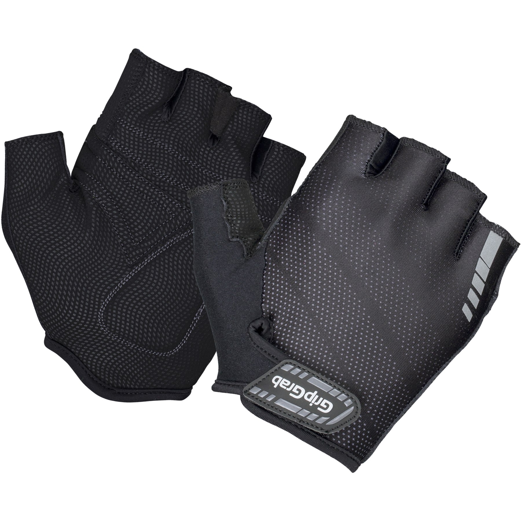 Productfoto van GripGrab Rouleur Gewatteerde Handschoenen met Korte Vingers - Black