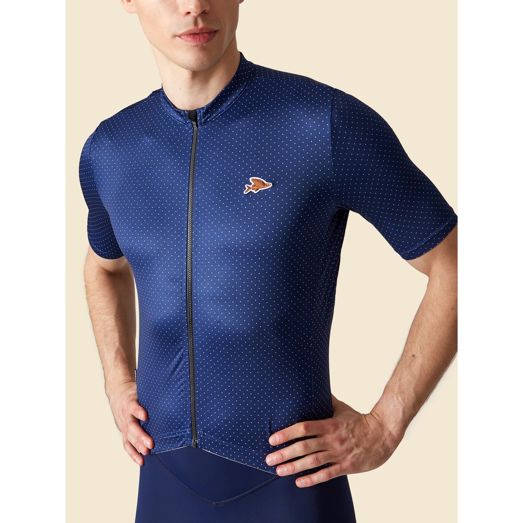 Café du Cycliste Fleurette ネイビー メンズ XS Café du Cycliste Men's Fleurette Jersey – Bici