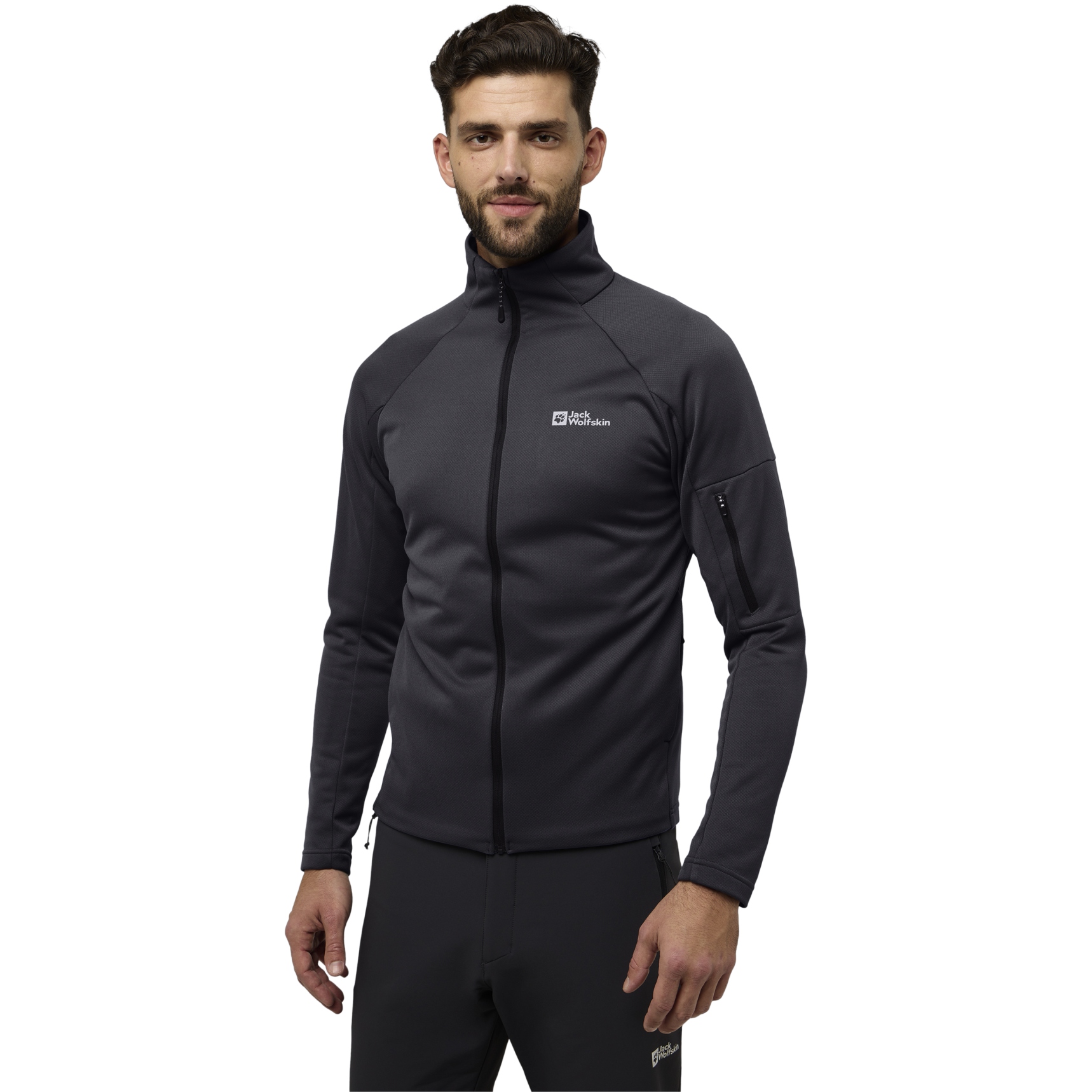 Produktbild von Jack Wolfskin Alpgrat Full Zip Jacke Herren - phantom