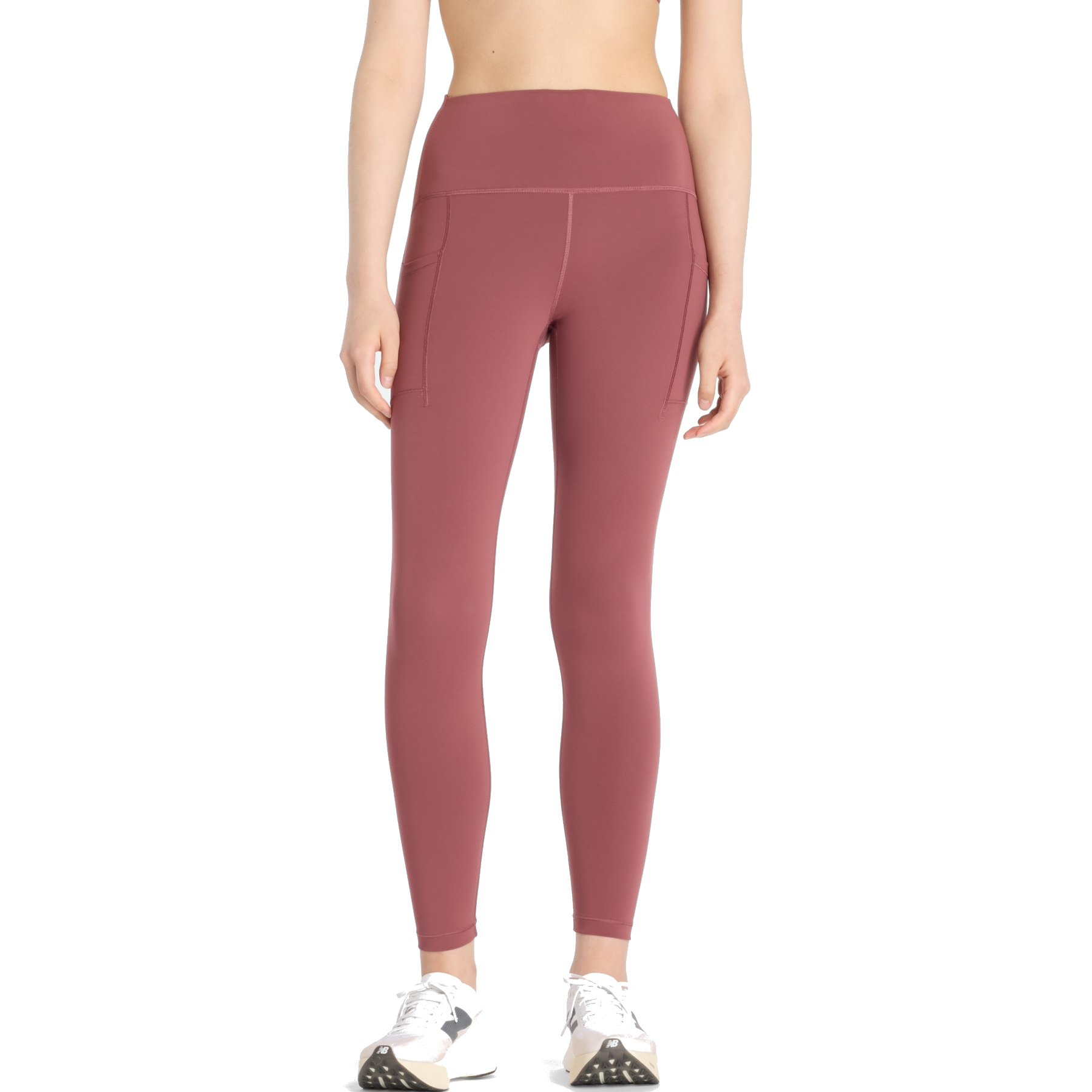 Produktbild von New Balance NB Sleek Pocket 25&quot; Legging Damen - Washed Burgundy