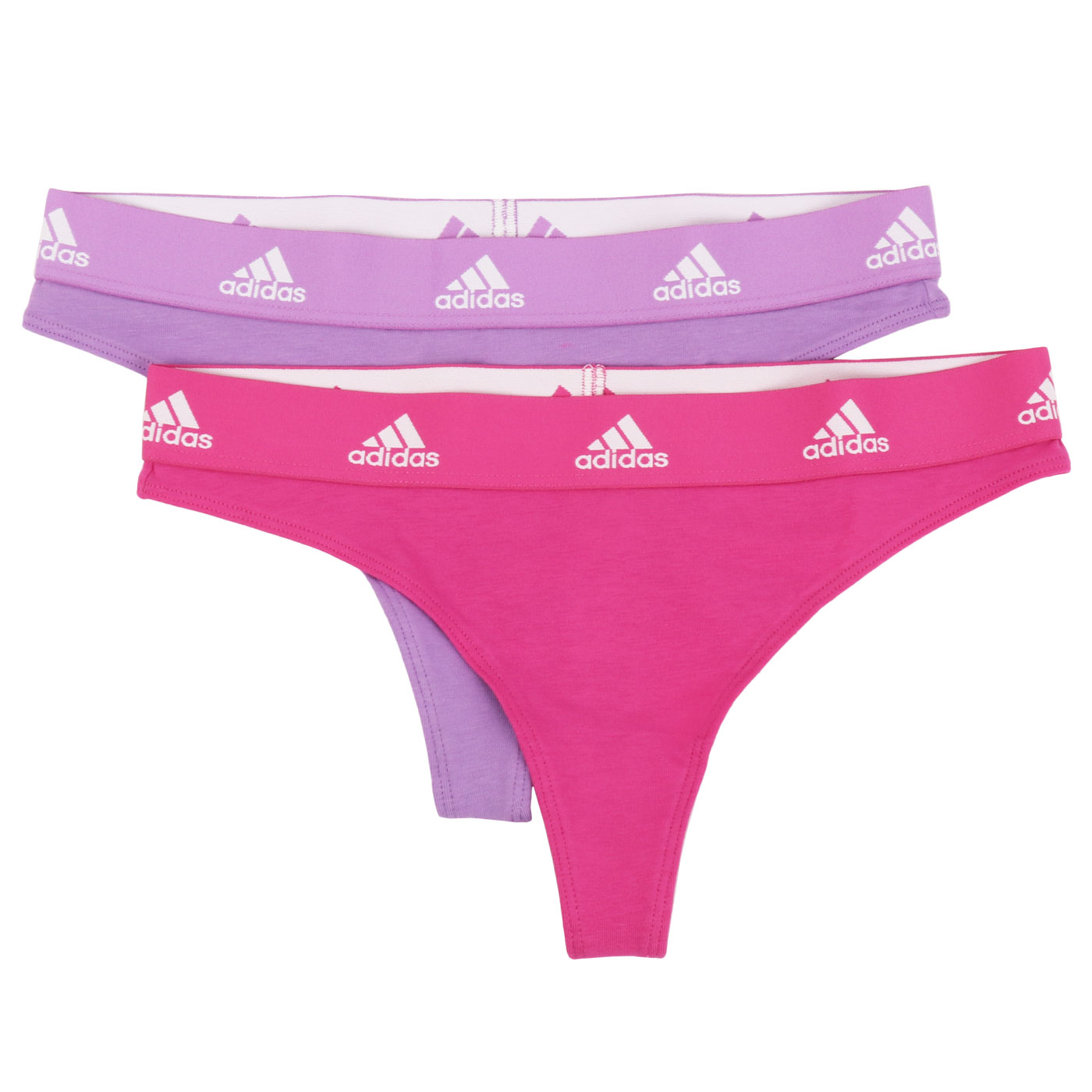 adidas Sports Underwear Cotton Logo Thong Women - 2 Pack - 946-assorted