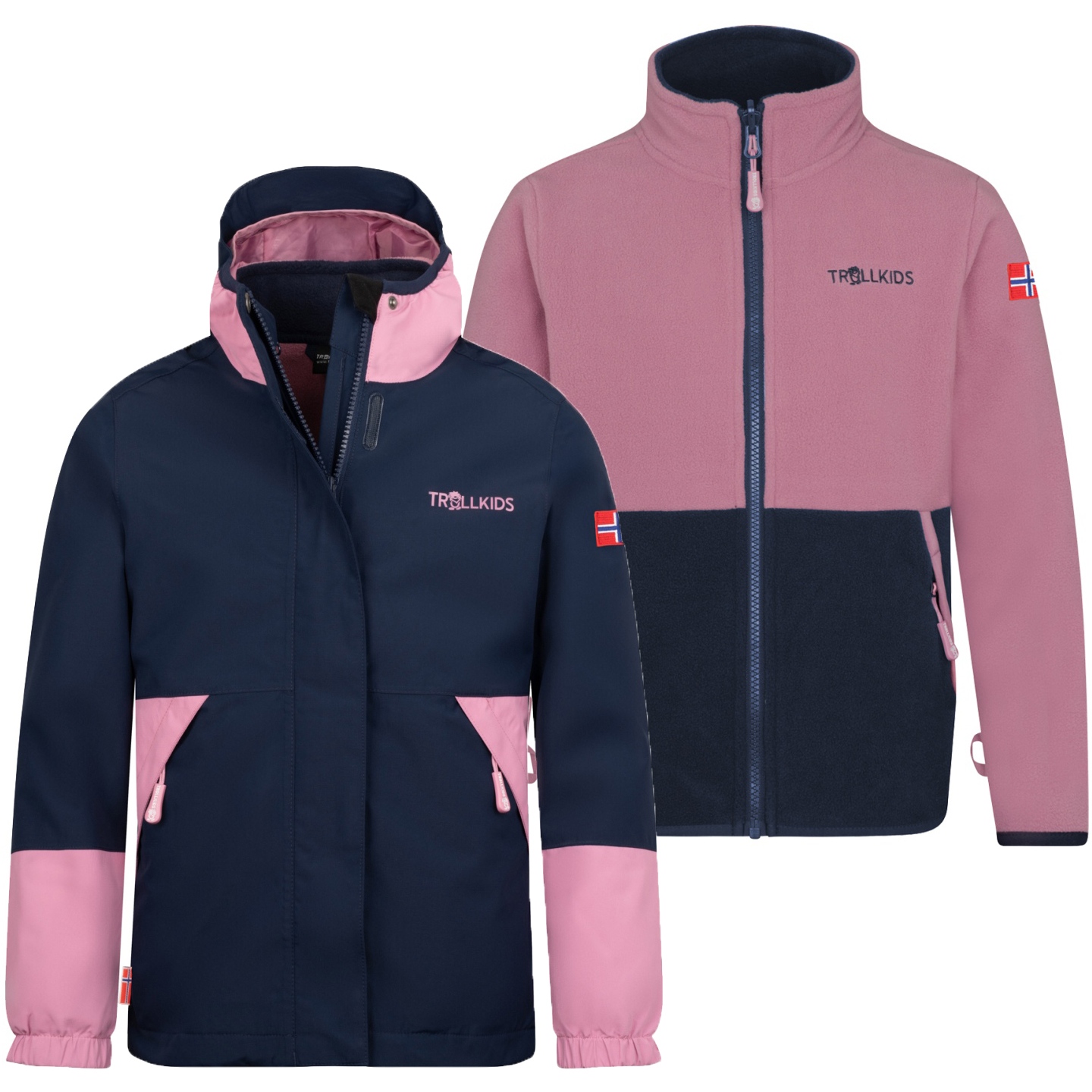 Детская куртка Trollkids Kjerak 3в1 - Темно-синий/лиловый