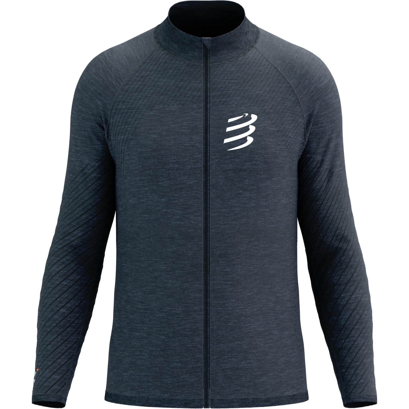 Produktbild von Compressport Seamless Zip Sweatshirt - mood indigo melange