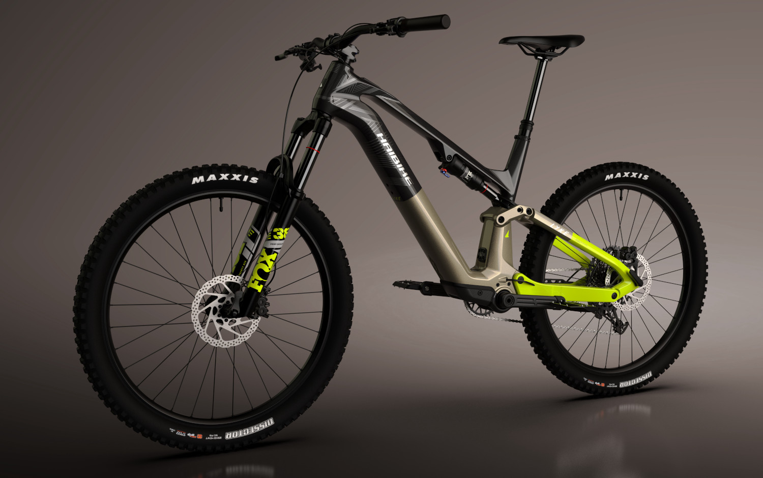 Haibike Lyke CF 11 - 29 Electric Mountain Bike - 2024 - carbon / sand /  lime - gloss