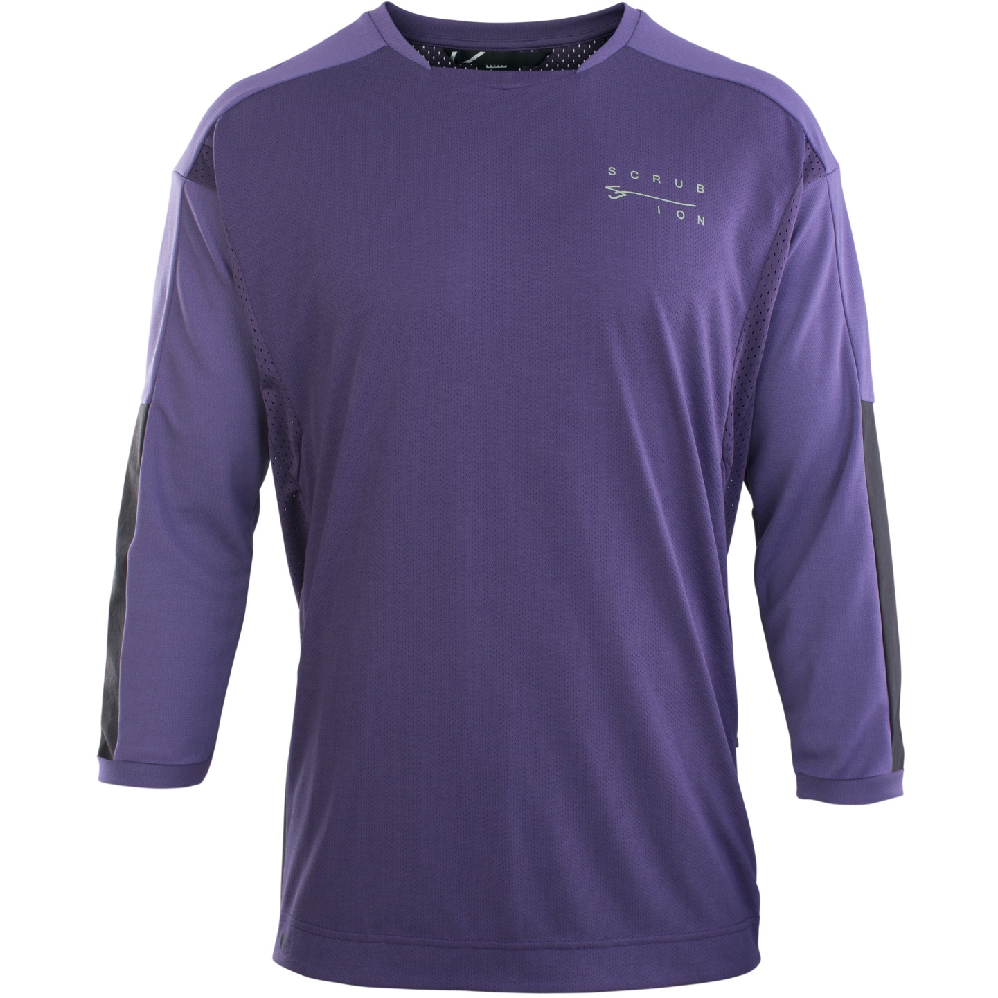 Picture of ION Bike Tee 3/4 Sleeve Scrub AMP BAT - Dark Purple