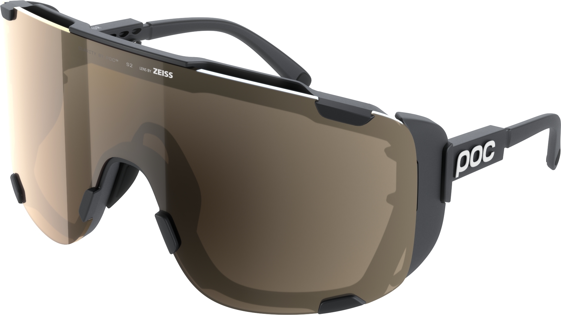 Produktbild von POC Devour Ultra Brille - Uranium Black / Clarity Trail/Partly Sunny Silver