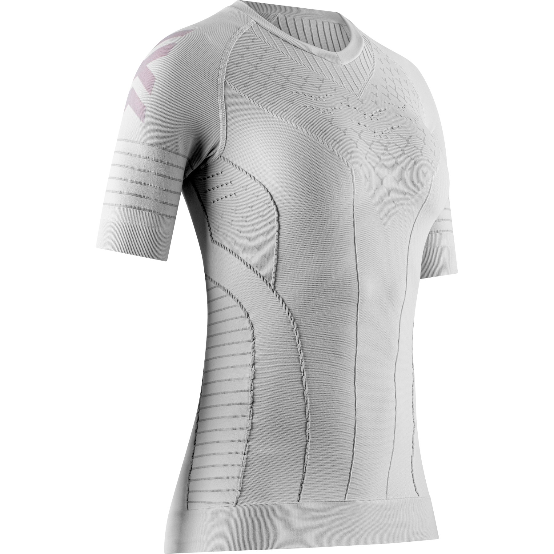 Picture of X-Bionic Twyce Race Short Sleeve Shirt Women - arctic white/pearl grey