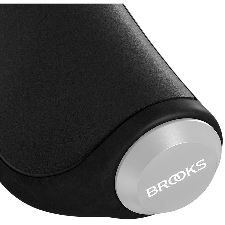 Brooks Ergonomic Leather Grip - 130/130 mm - black | BIKE24
