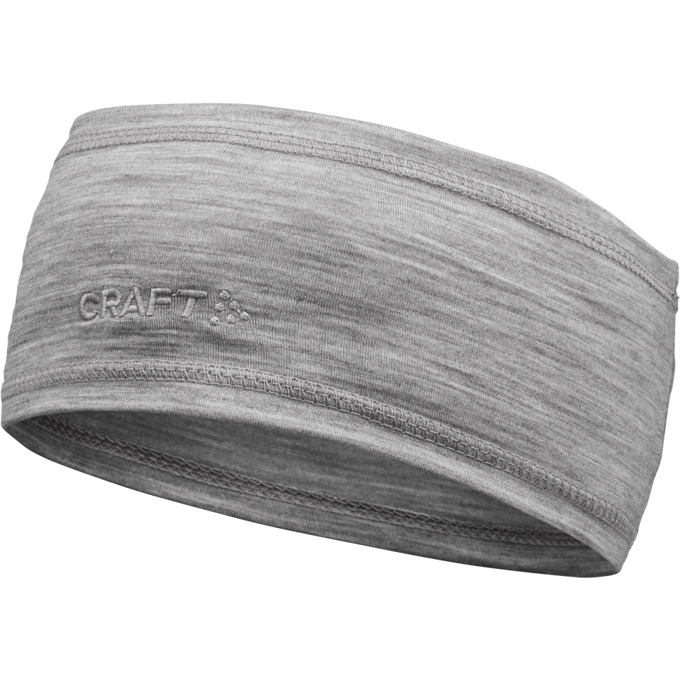 Шерстяная повязка на голову CRAFT Essence - Серый меланж