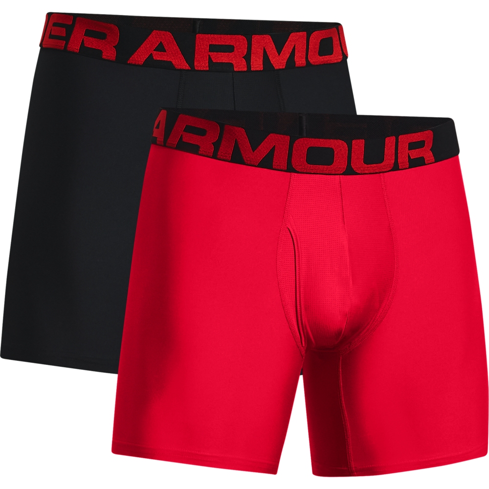 Immagine prodotto da Under Armour Boxer Uomo - UA Tech™ Boxerjock® (15 cm) - Confezione da 2 - Rosso/Nero