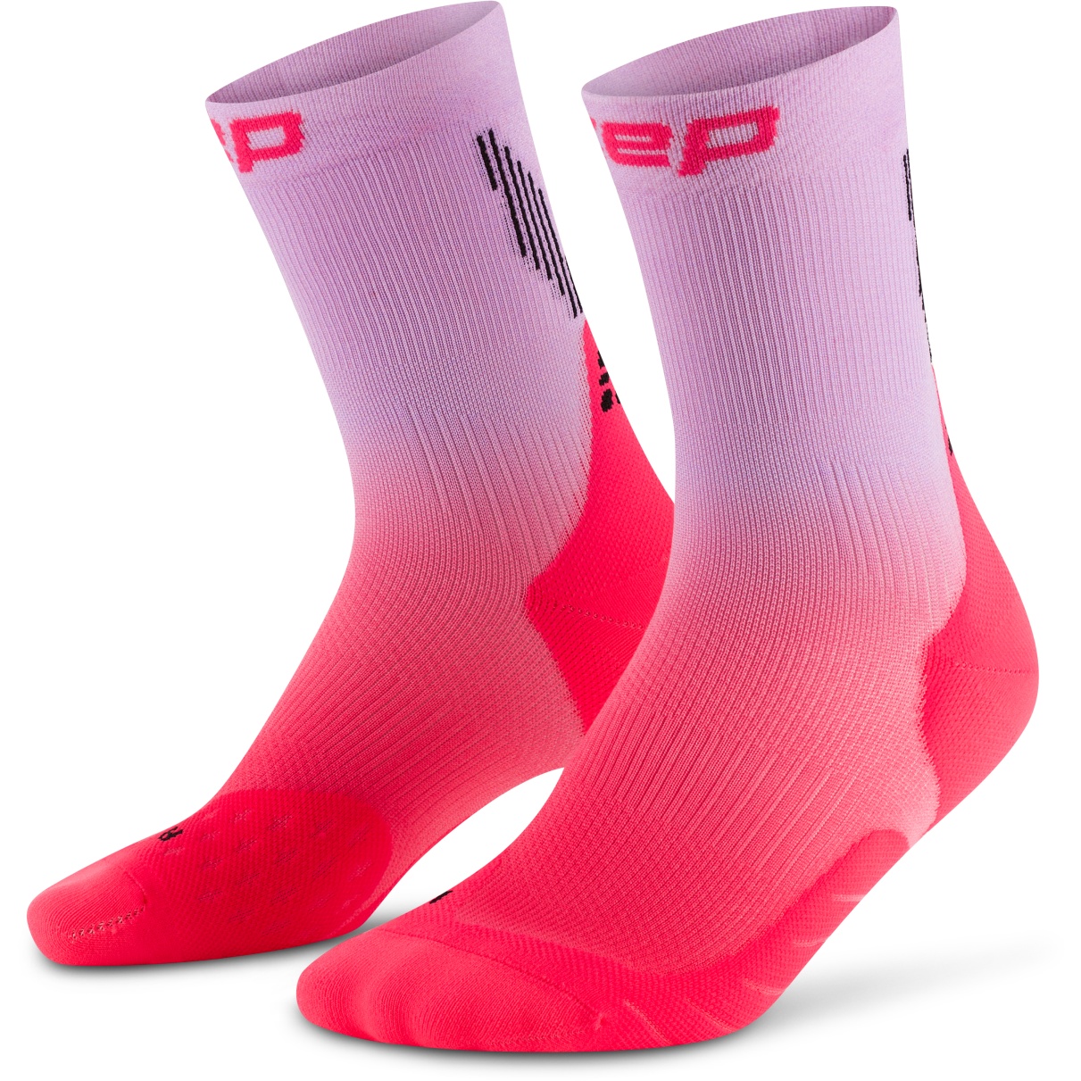Picture of CEP Core Run Edt. Gradient Mid Cut Compression Socks Women - pink/lilac fade