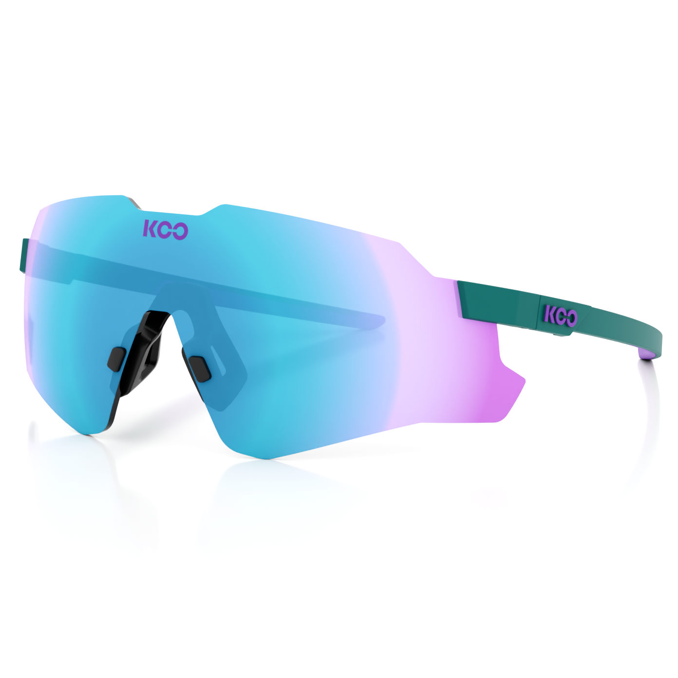 Produktbild von KOO Nebula Sonnenbrille - Teal Matt | Dark Turquoise Mirror