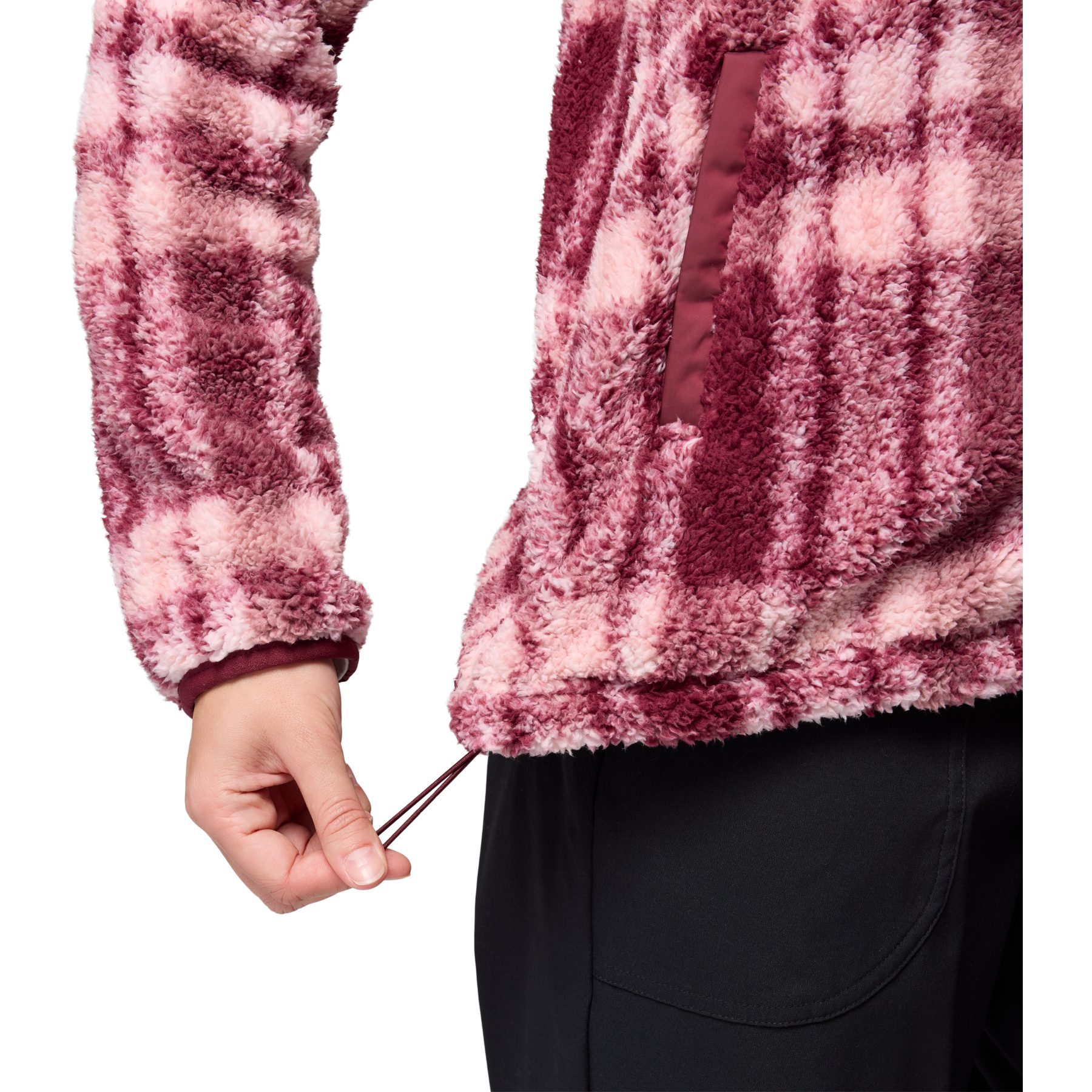 Columbia West Bend Print Full Zip II Jacket Women - Rich Wine Herringplaid - View #6