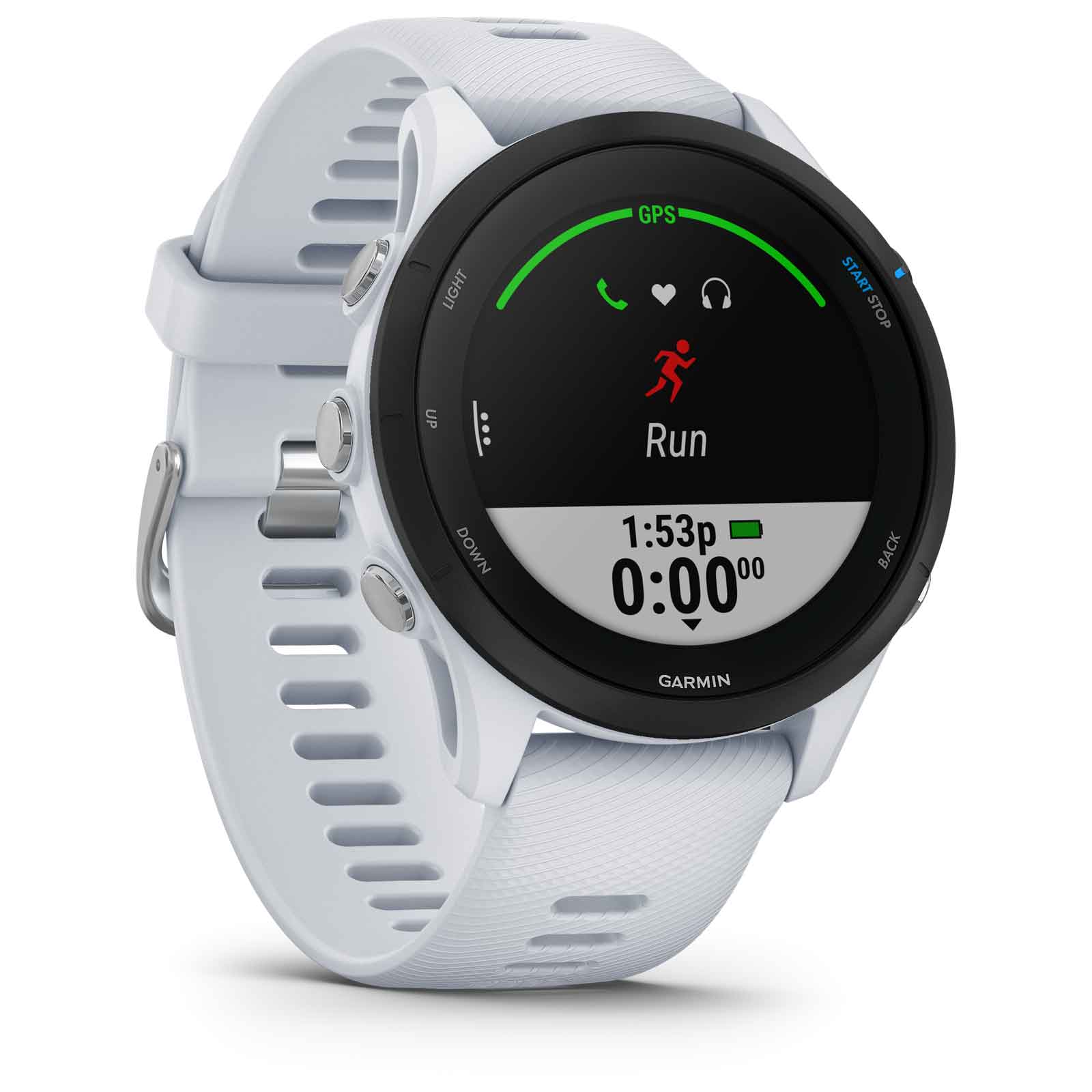 Garmin Forerunner 255 Music GPS Running Watch - whitestone