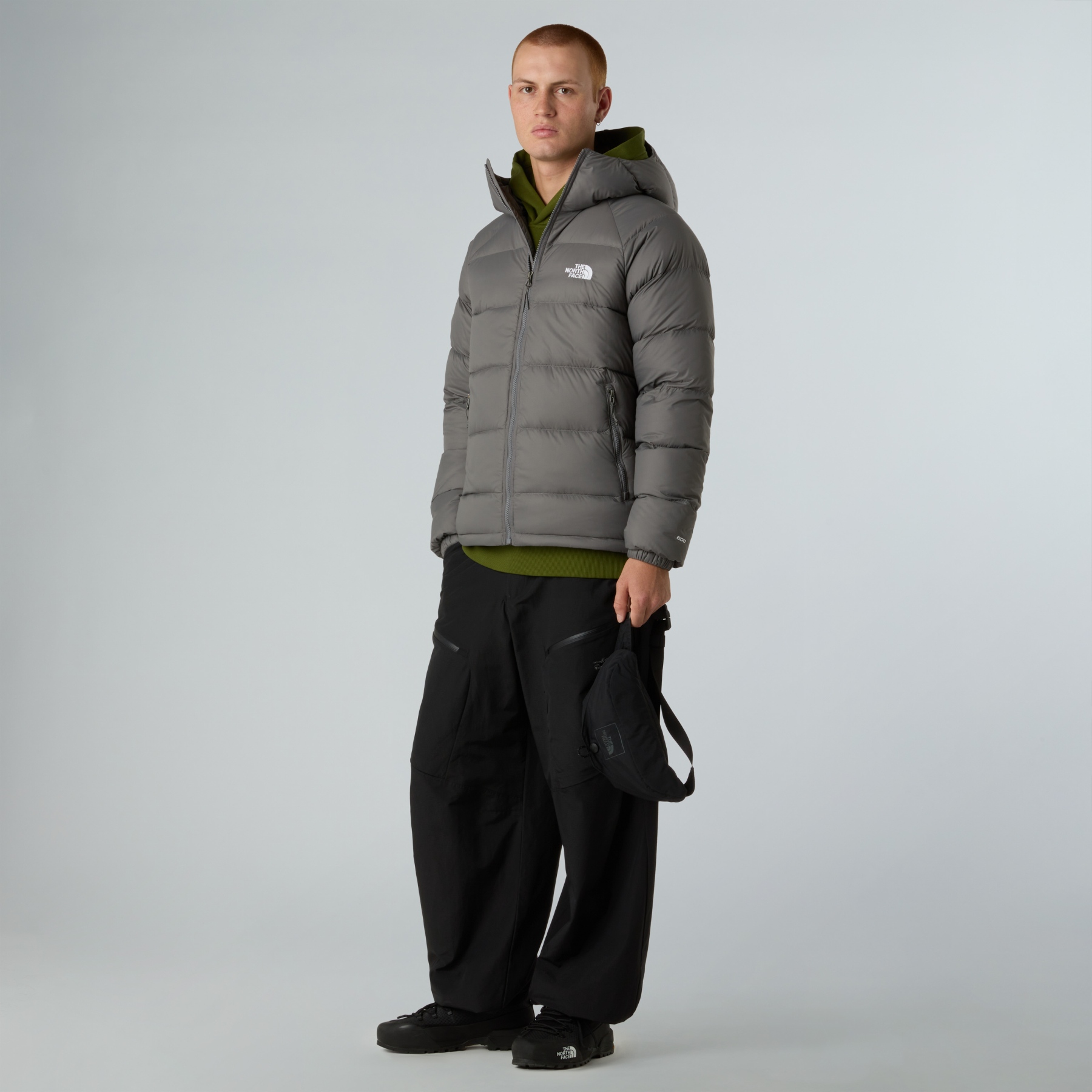 Hybrid Jacket North Face Slim Fit Down Jacket The North Face Hydrenalite Down Hooded Jacket Men Smoked Pearl BIKE24