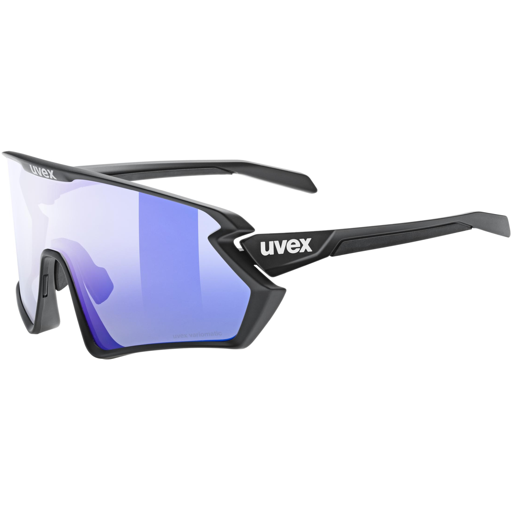 Picture of Uvex sportstyle 231 2.0 V Glasses - black matt/variomatic litemirror blue