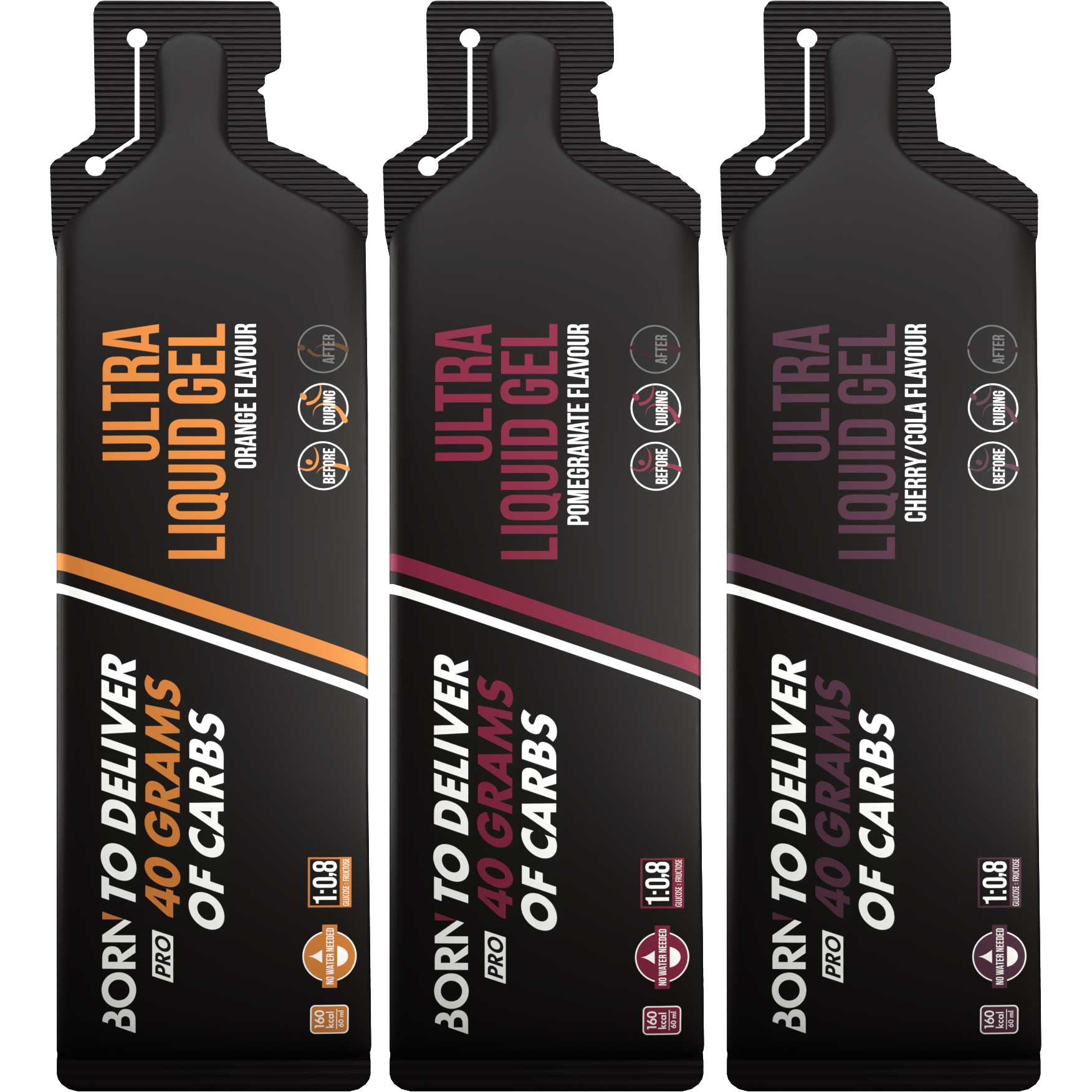 Produktbild von BORN Ultra Liquid Gel - Kohlenhydrat-Gel - 12x60ml