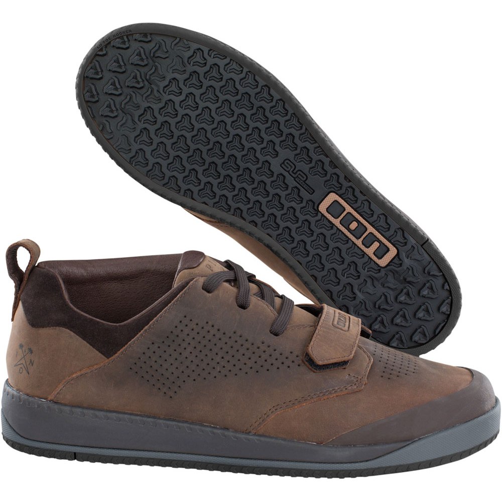 Image of ION Bike Leather Shoes Scrub Select for MTB - Loam Brown