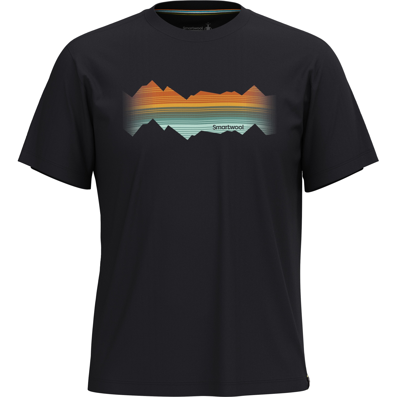 Футболка с коротким рукавом SmartWool Mountain Horizon Graphic Унисекс - 001 black черный