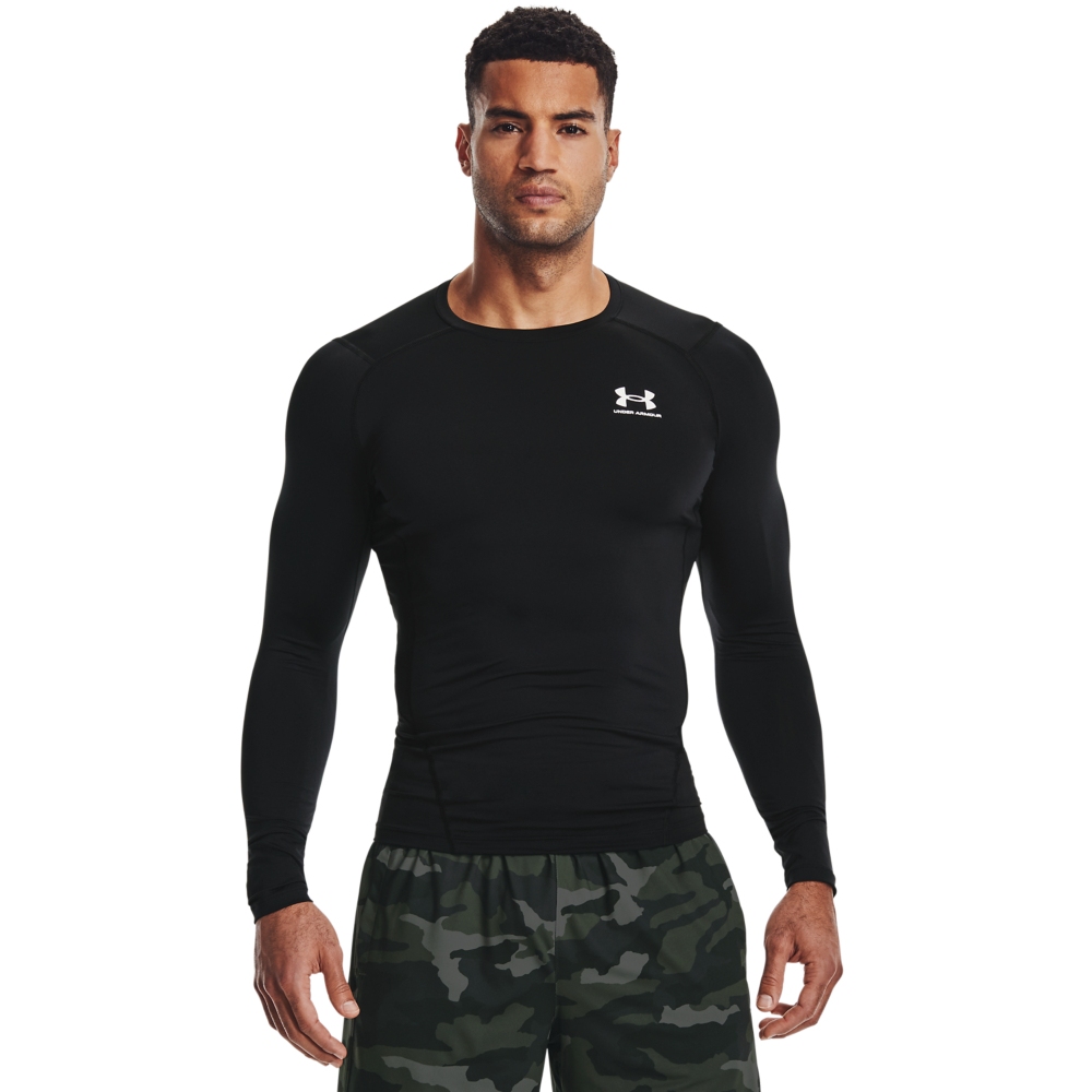 Picture of Under Armour Men&#039;s HeatGear® Armour Long Sleeve - Black/White