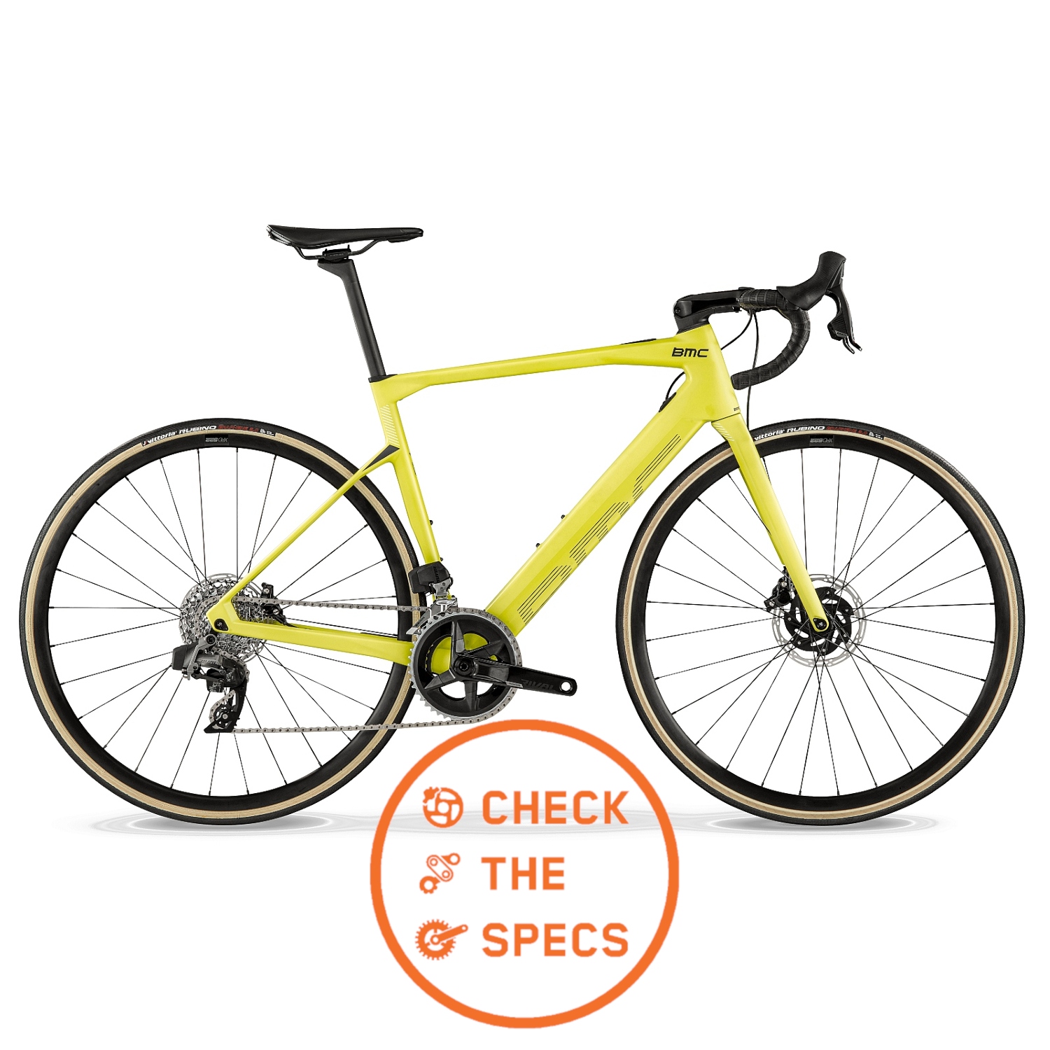 Picture of BMC ROADMACHINE AMP TWO - Electric Road Bike - 2023 - lime yellow &amp; midnight blue A01