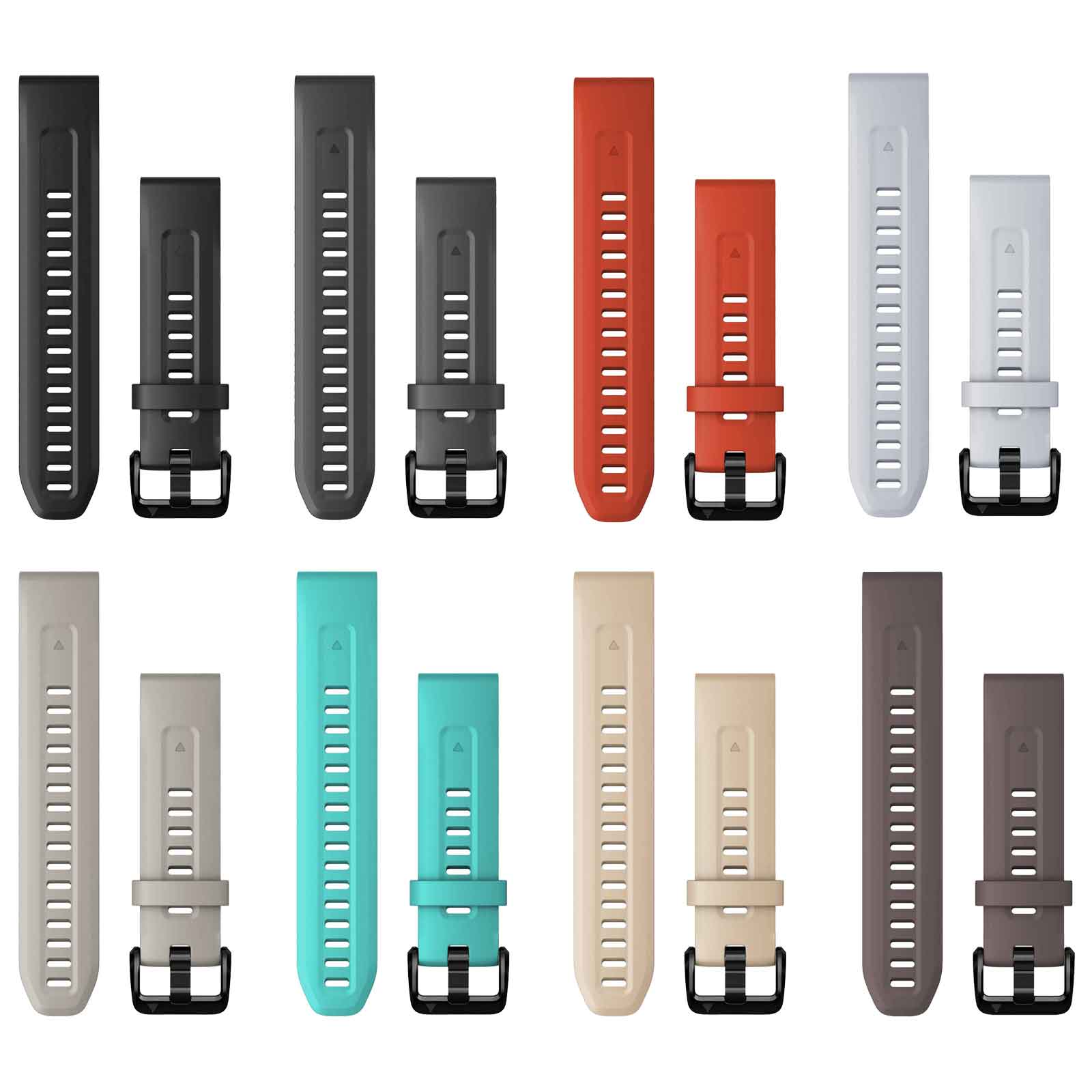 Produktbild von Garmin QuickFit-Armbänder 20 mm für Fenix 5S/6S/7S - Silikon