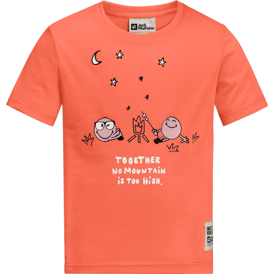 Picture of Jack Wolfskin Smileyworld Camp T-Shirt Kids - digital orange