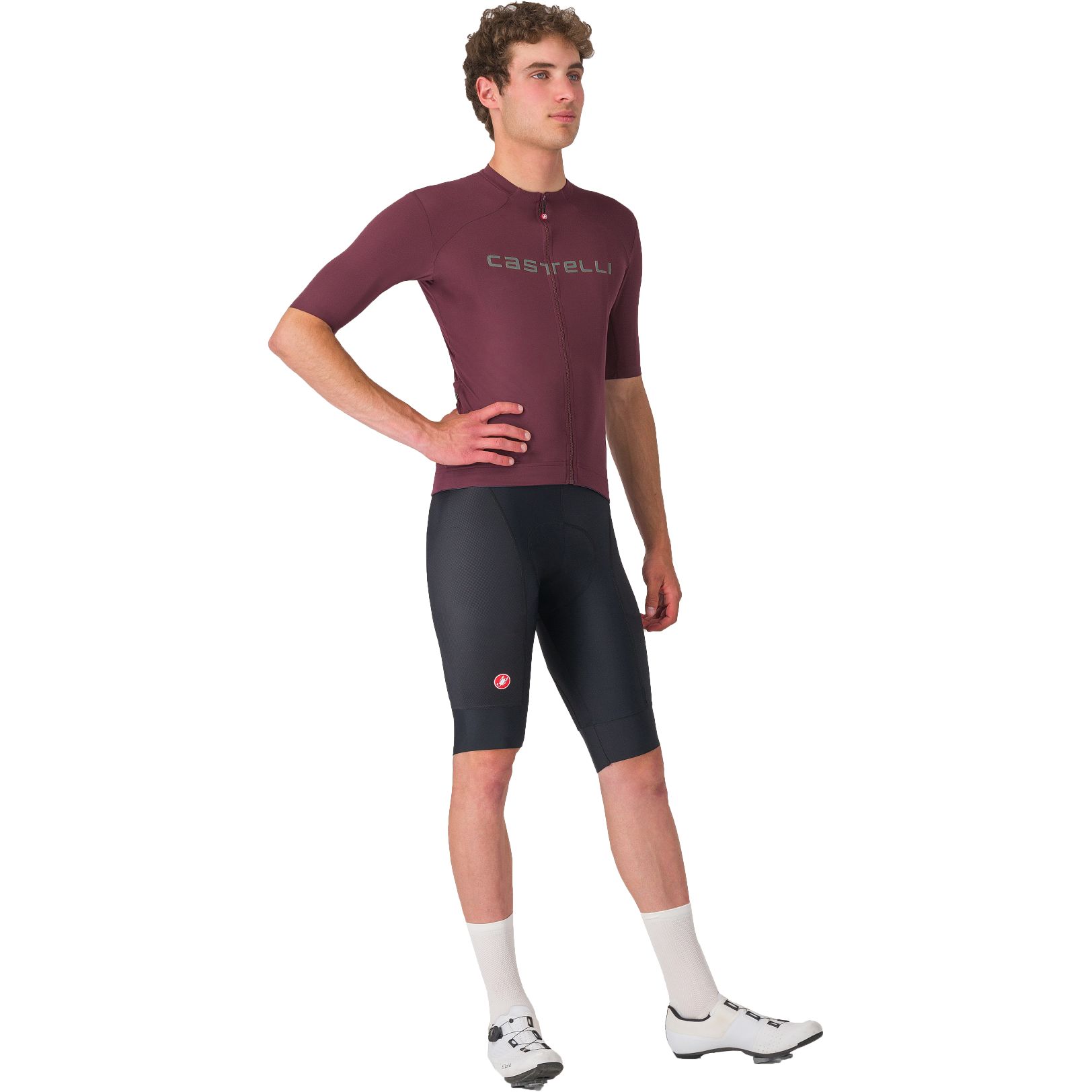 Castelli Prologo Lite Jersey Men - deep bordeaux/silver grey