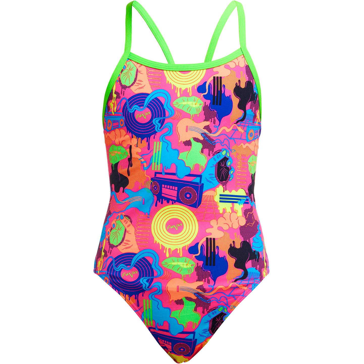 Funkita Single Strap Eco One Piece Swimsuit Girls - Lotsa Pop | BIKE24