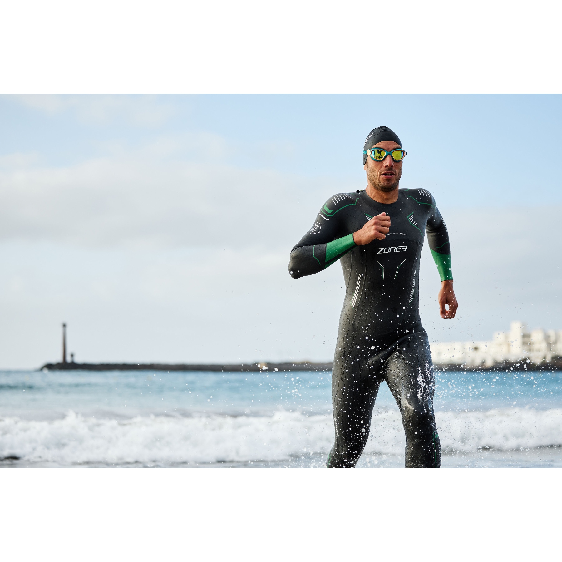 Combinaison Neoprene Triathlon Zone3 Advance Noir/Bleu