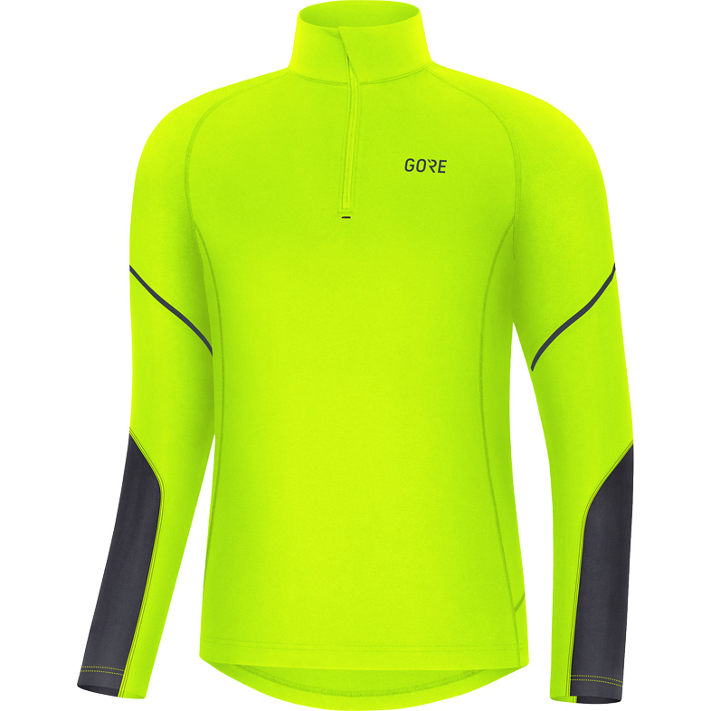 Productfoto van GOREWEAR M Mid Long Sleeve Zip Shirt - neon yellow/black 0899