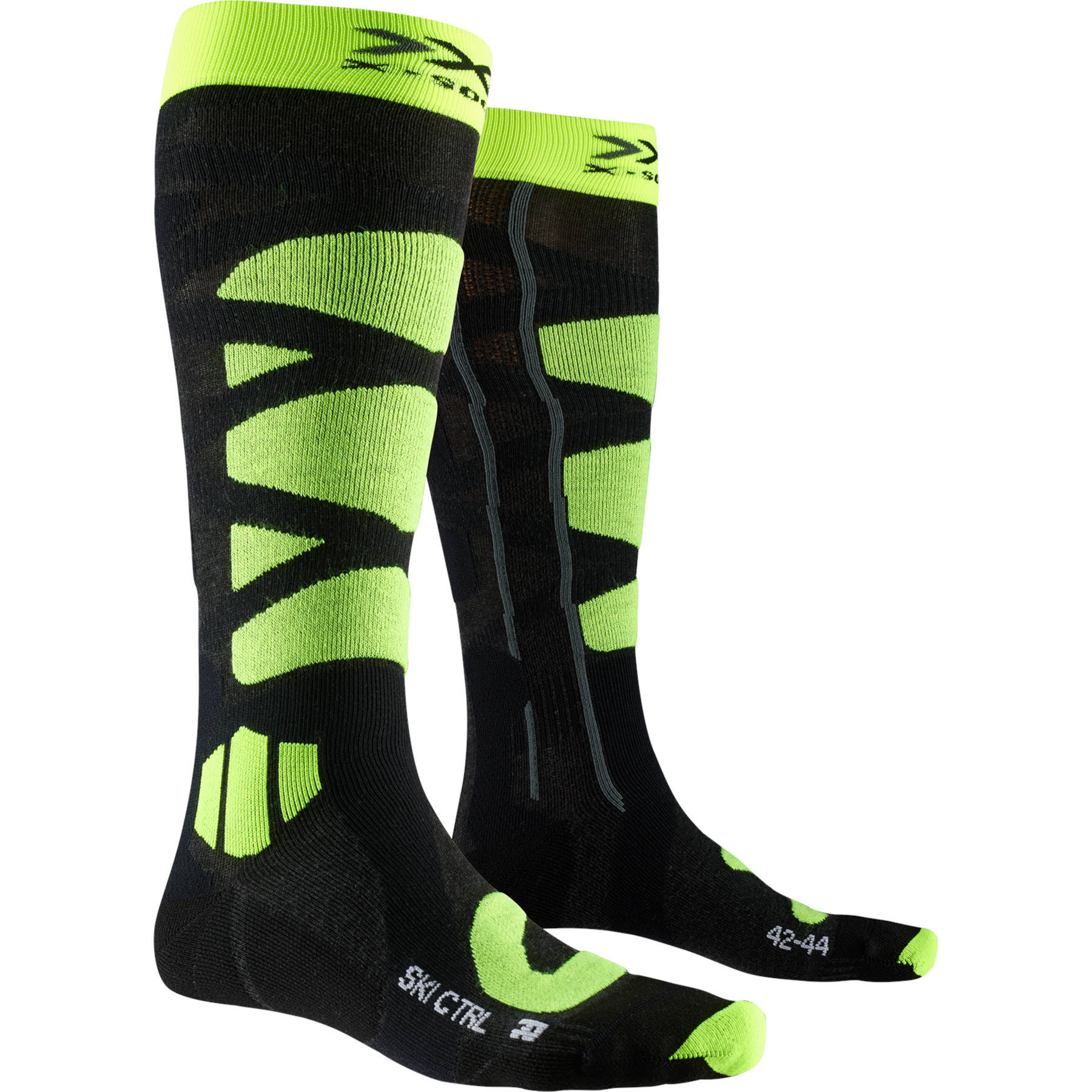 Picture of X-Socks Ski Control 4.0 Socks - anthracite melange/phyton yellow