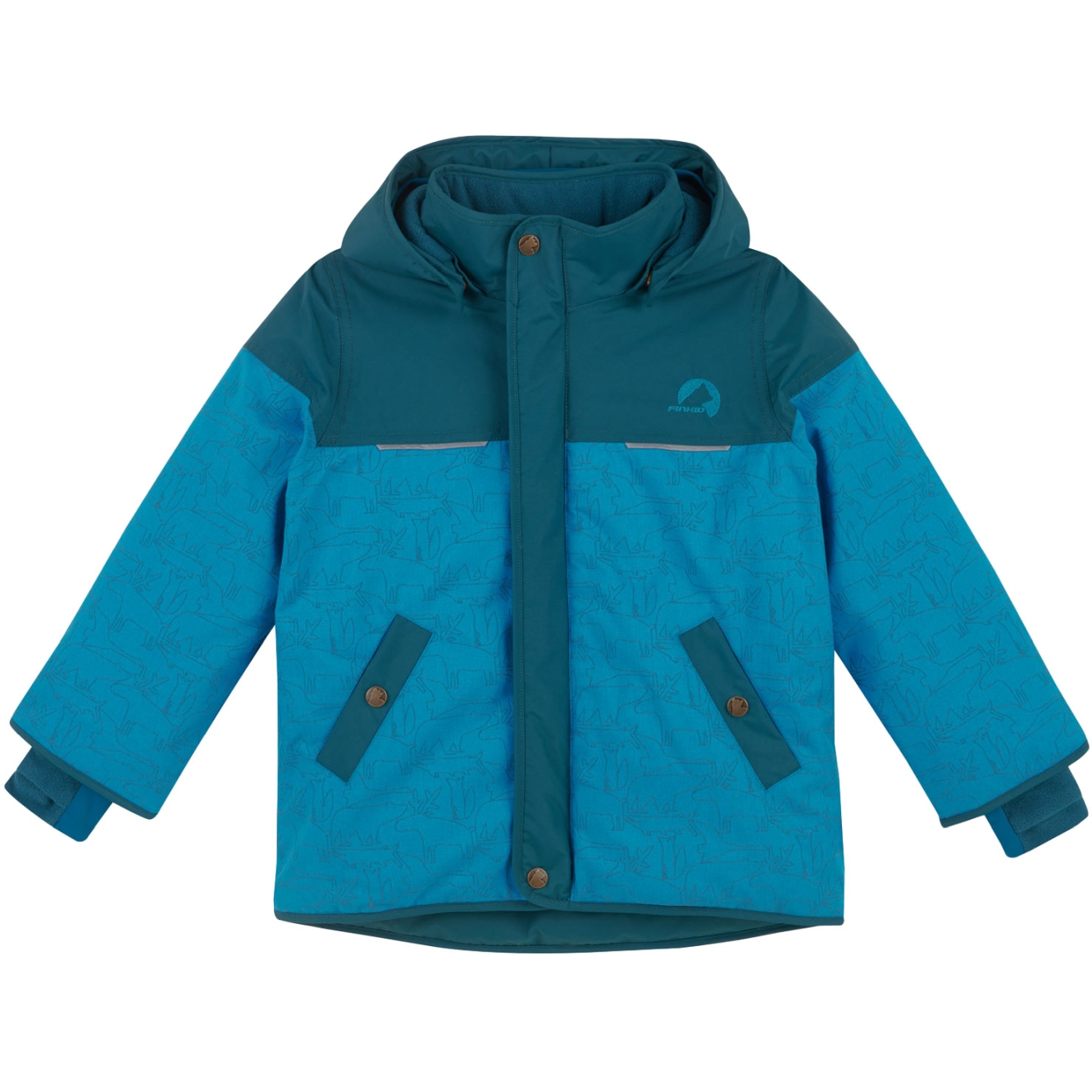 Finkid KOIRA ICE Winterparka Kinder - mosaic/deep teal | BIKE24