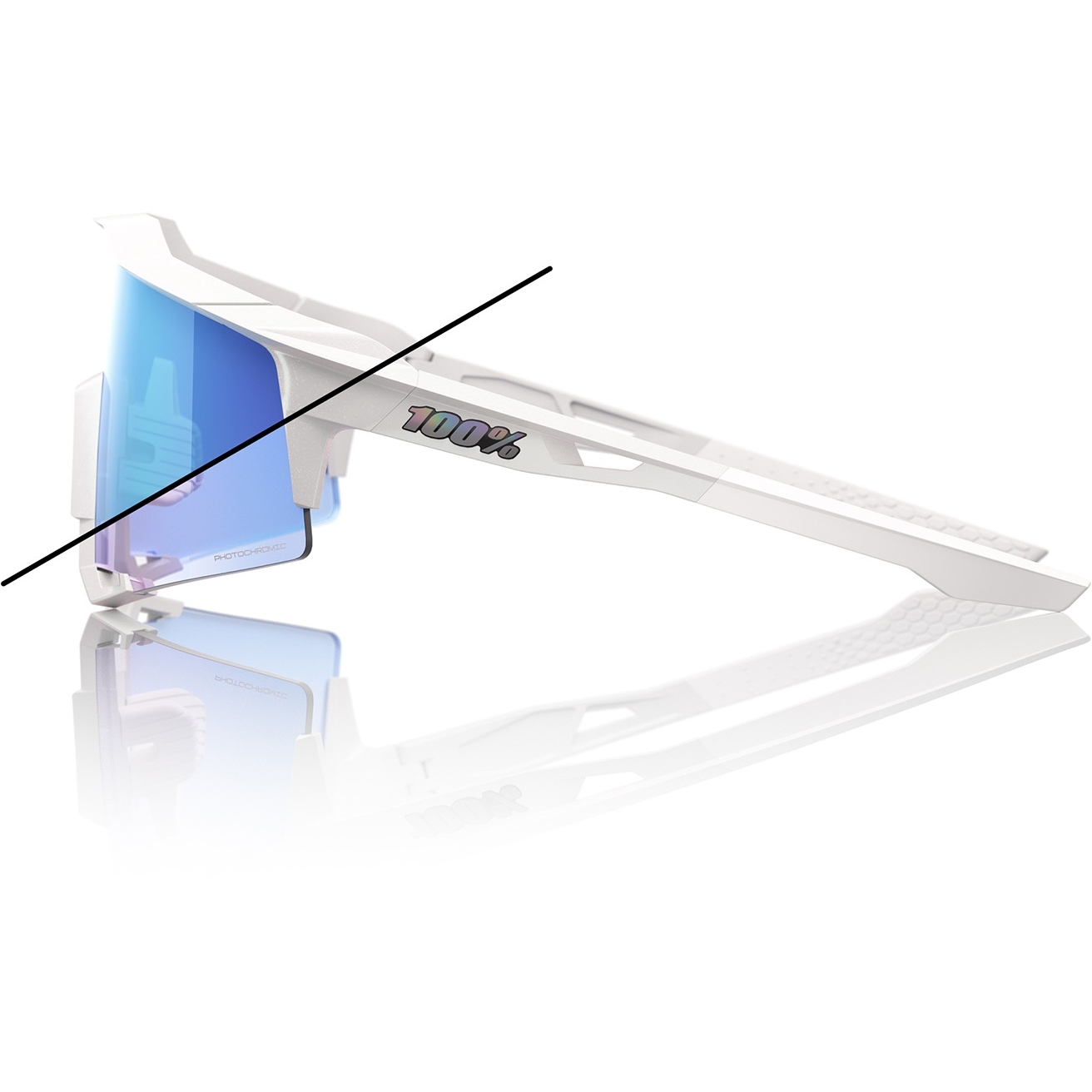 100% Speedcraft Glasses Photochromic Bastille Blue Mirror