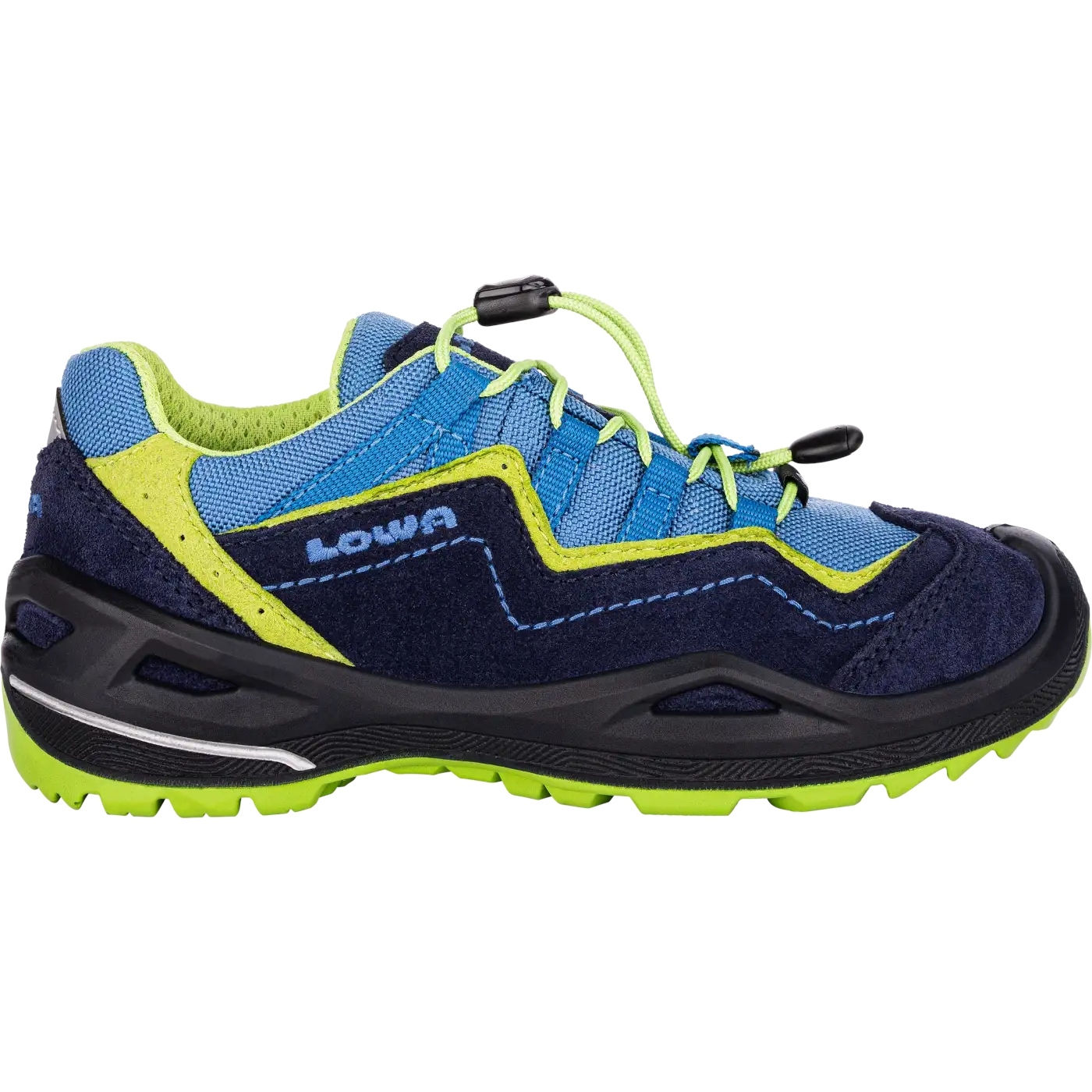 Picture of LOWA Robin Evo GTX Lo Kids Shoes - navy/lime (Size 27-35)