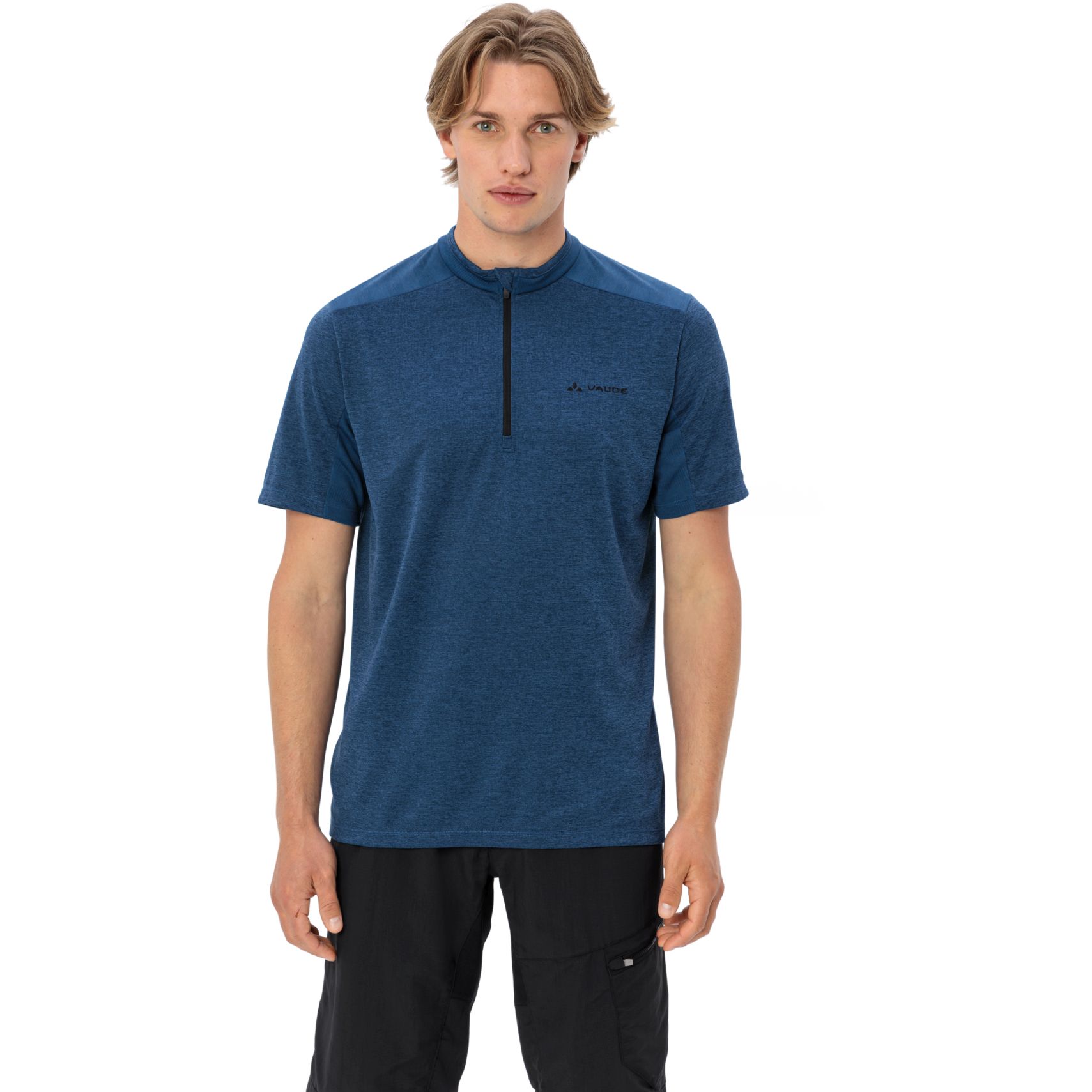 Produktbild von Vaude Tamaro Half Zip IV Kurzarmshirt Herren - dark sea