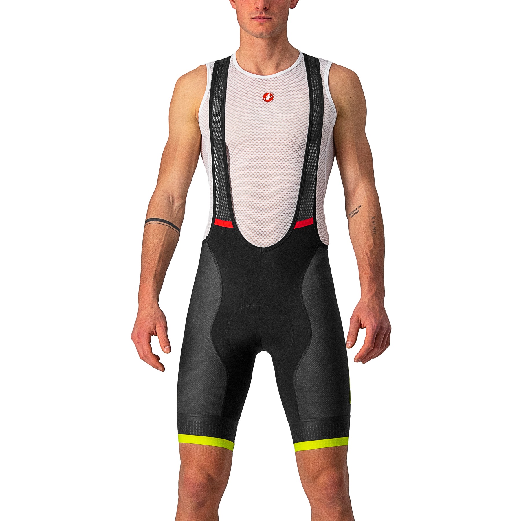 Picture of Castelli Competizione Kit Bibshorts Men - black/electric lime 383