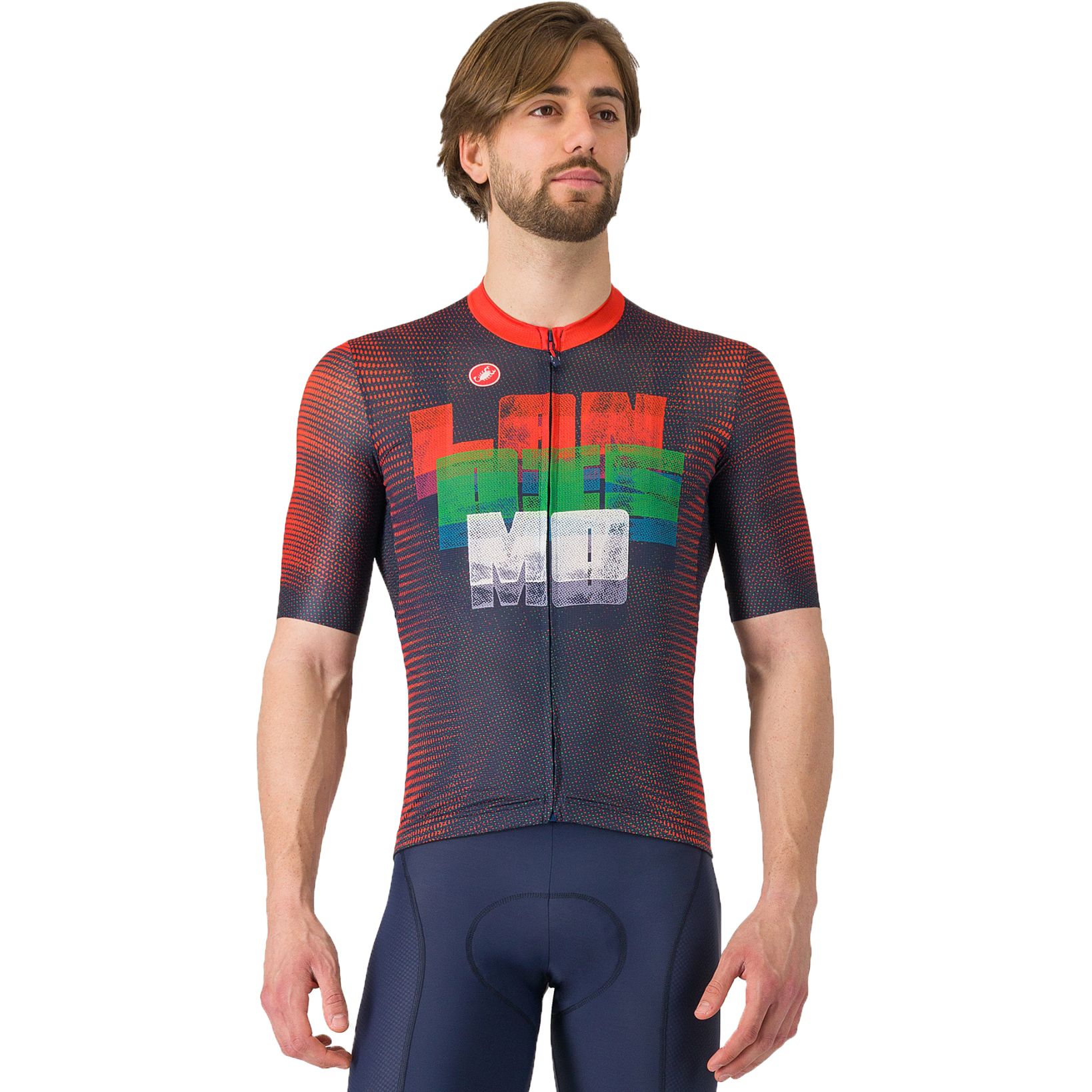 Castelli Landismo Jersey Men - belgian blue/red-green 424 | BIKE24