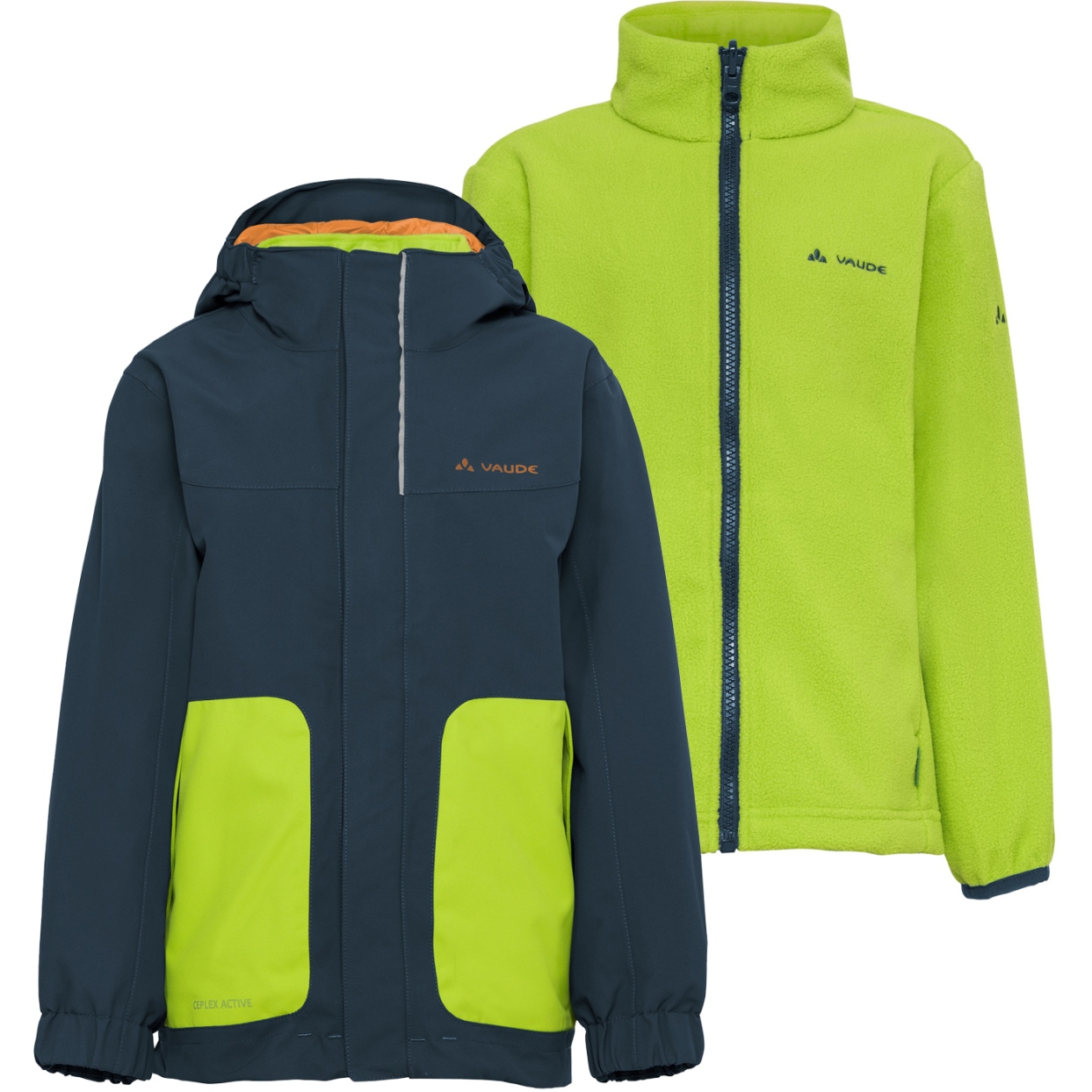 Bild von Vaude Campfire IV 3in1 Jacke Kinder - dark sea/green